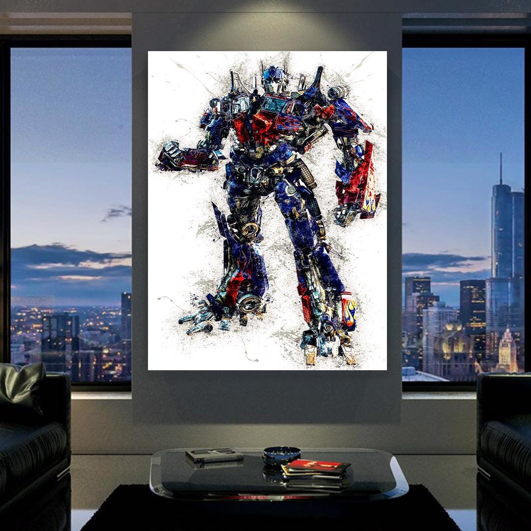 Optimus Prime Poster, Transformers, Gallery Canvas Wrap or Museum-Quality Poster Print, Fine Art, Man Cave, Office or Kids Room