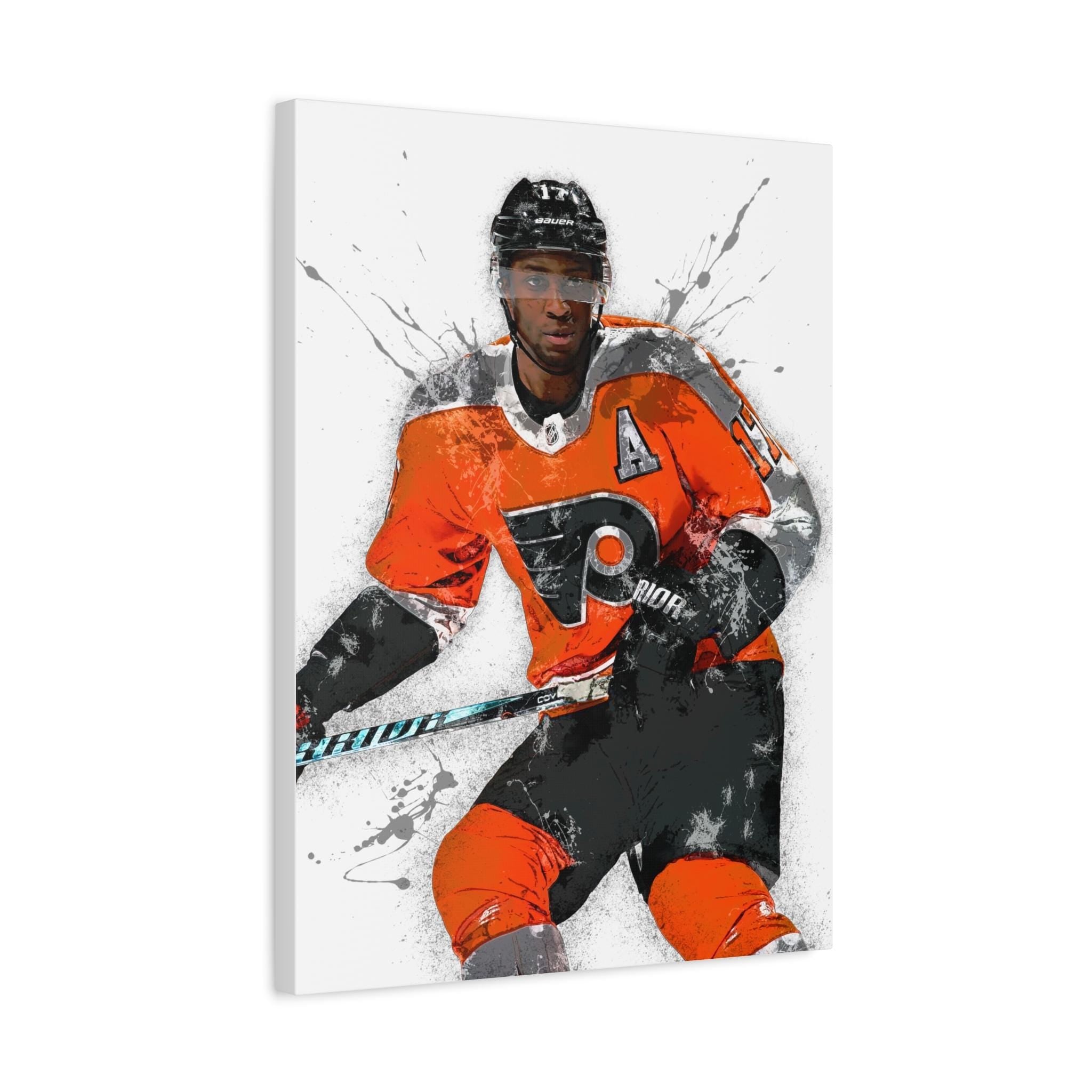 Wayne Simmonds Poster, Philadelphia Flyers, Gallery Canvas Wrap or Museum-Quality Poster Print, Man Cave, Office or Kids Room