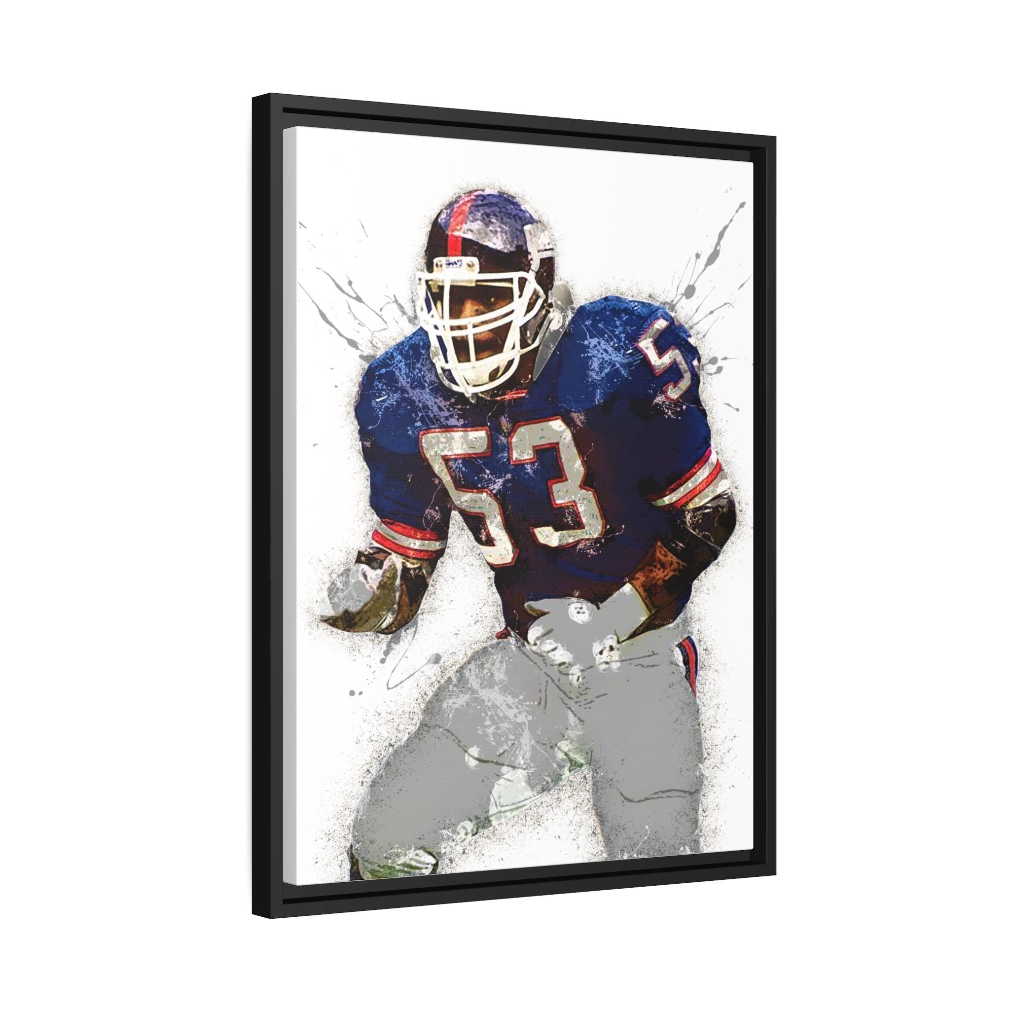 Harry Carson Poster, New York Giants, Gallery Canvas Wrap or Museum-Quality Poster, Fine Art, Wall Decor for Man Cave, Kids room