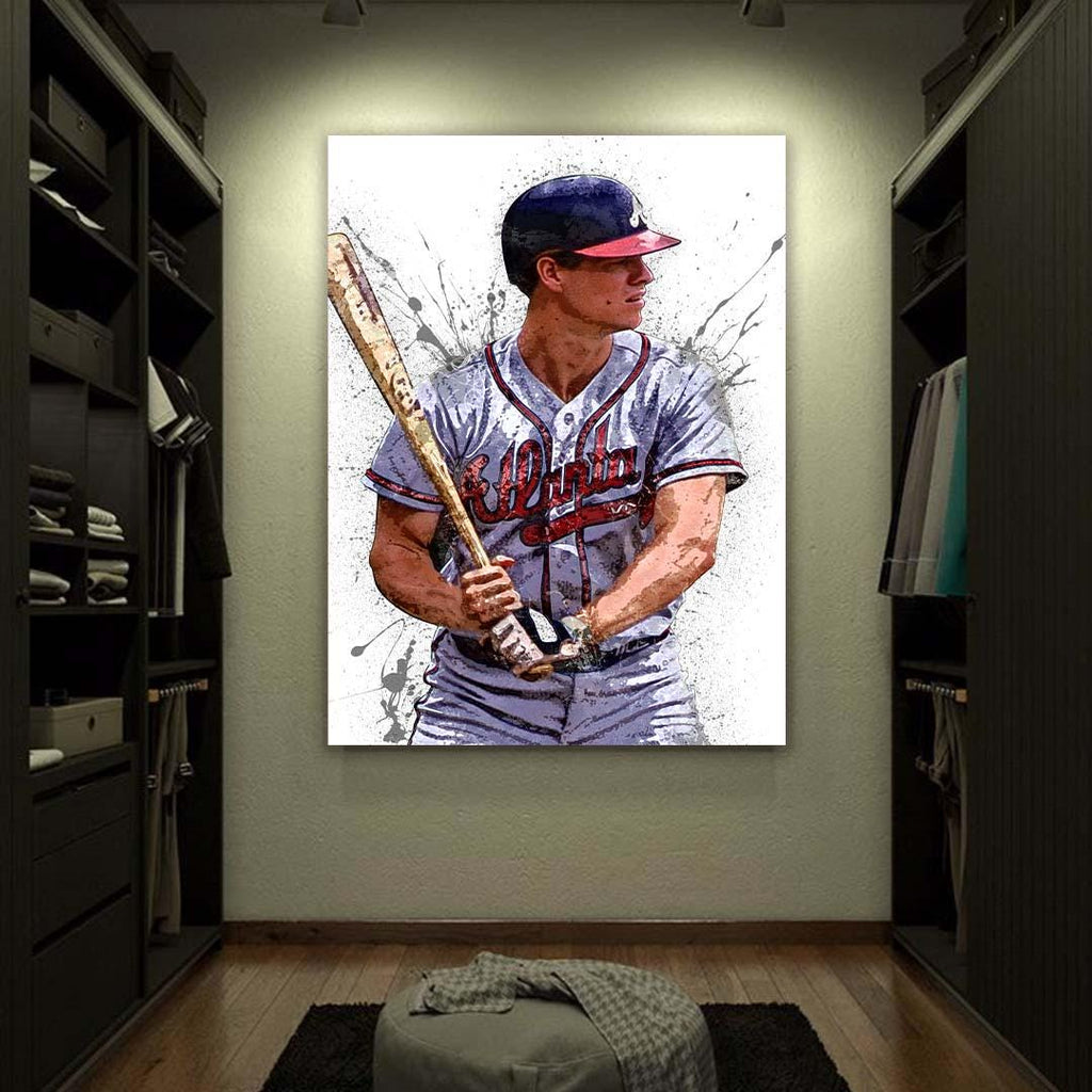 Dale Murphy Poster, Atlanta Braves, Gallery Canvas Wrap, Fine Art, Wall Decor for Man Cave, Kids room, Dorm Room