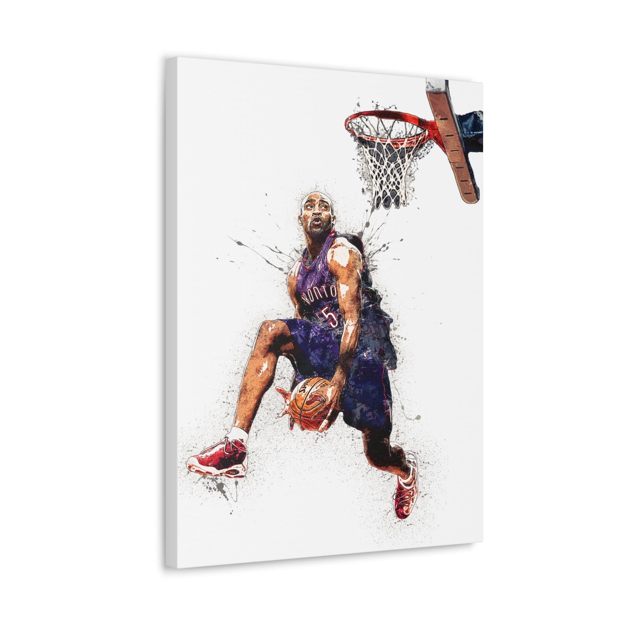 Vince Carter Dunk Poster, Toronto Raptors, Gallery Canvas Wrap or Museum-Quality Poster, Fine Art, Man Cave, Kids room, Dorm Room