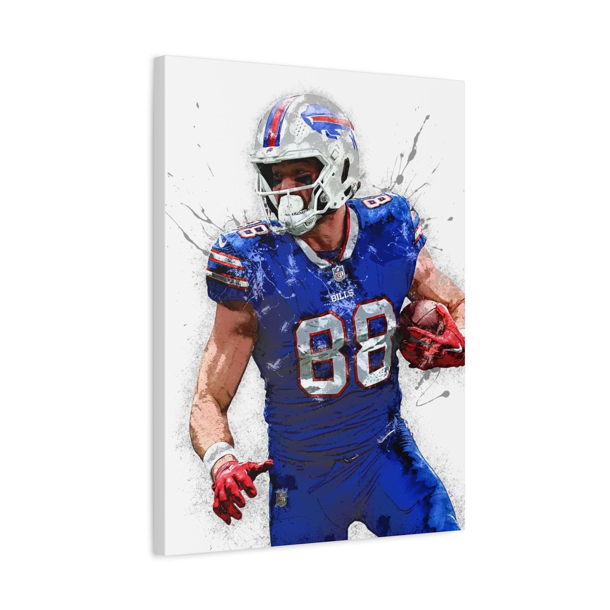 Dawson Knox Buffalo Bills Poster: Gallery Canvas Wrap, Man Cave Decor
