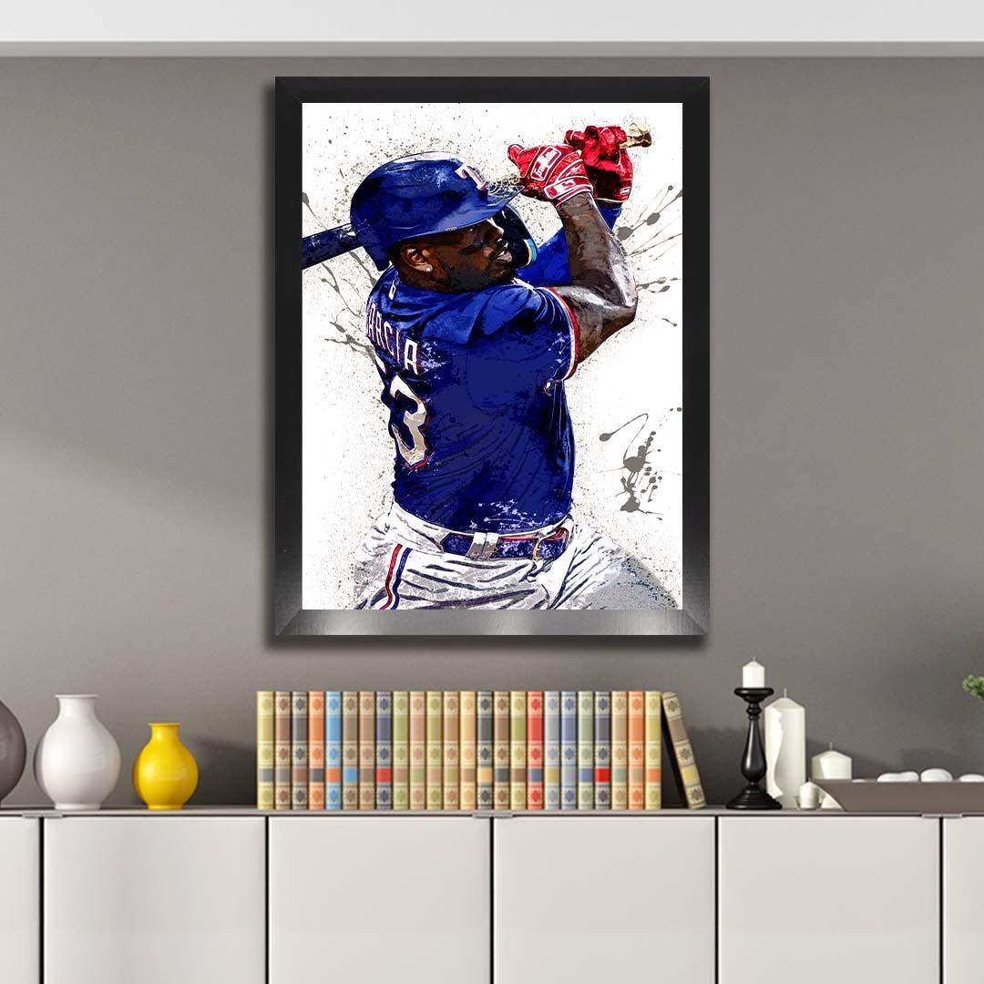 Adolis García Poster: Texas Rangers Canvas Art, Sports Decor