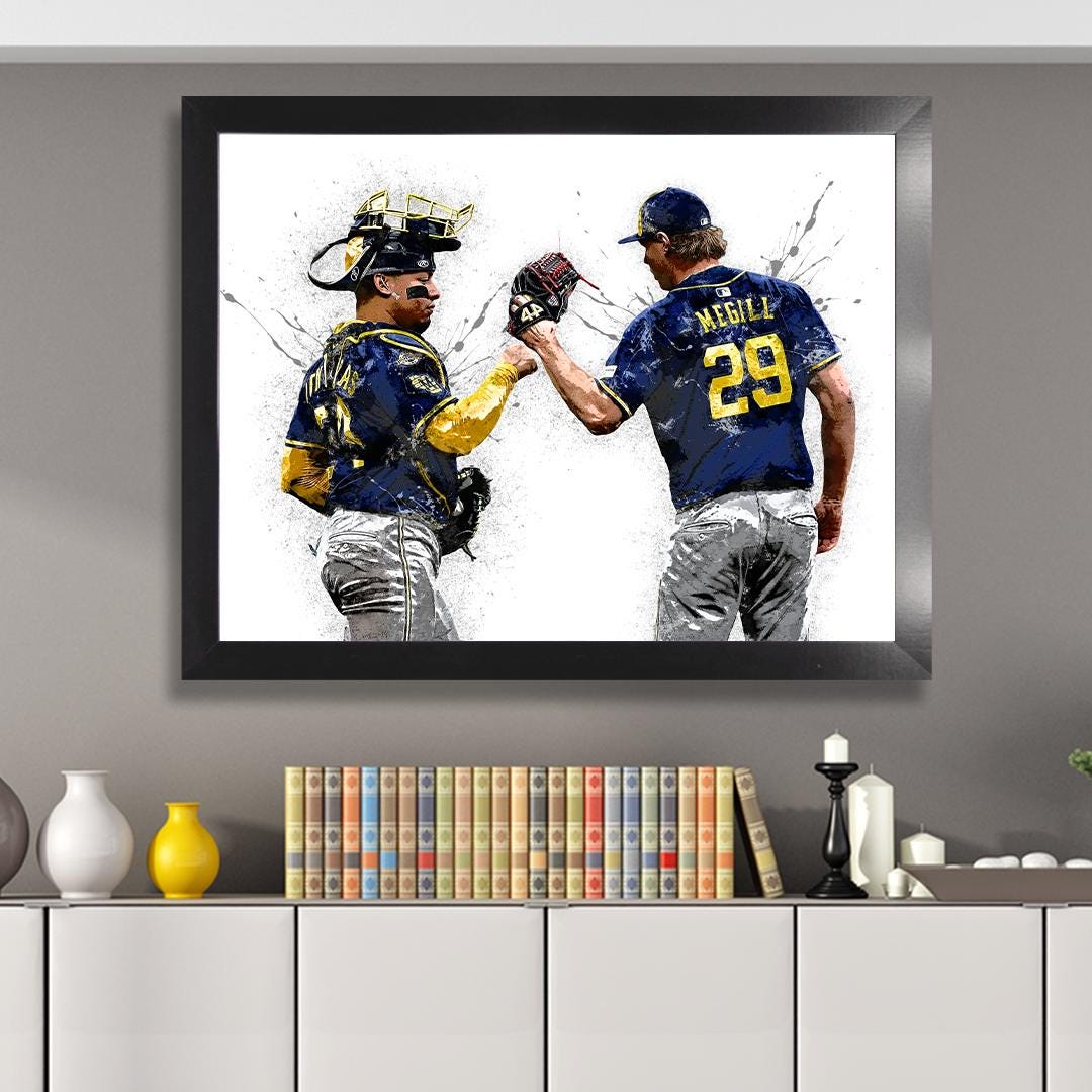 Milwaukee Brewers Poster: Trevor Megill & William Contreras Art Print