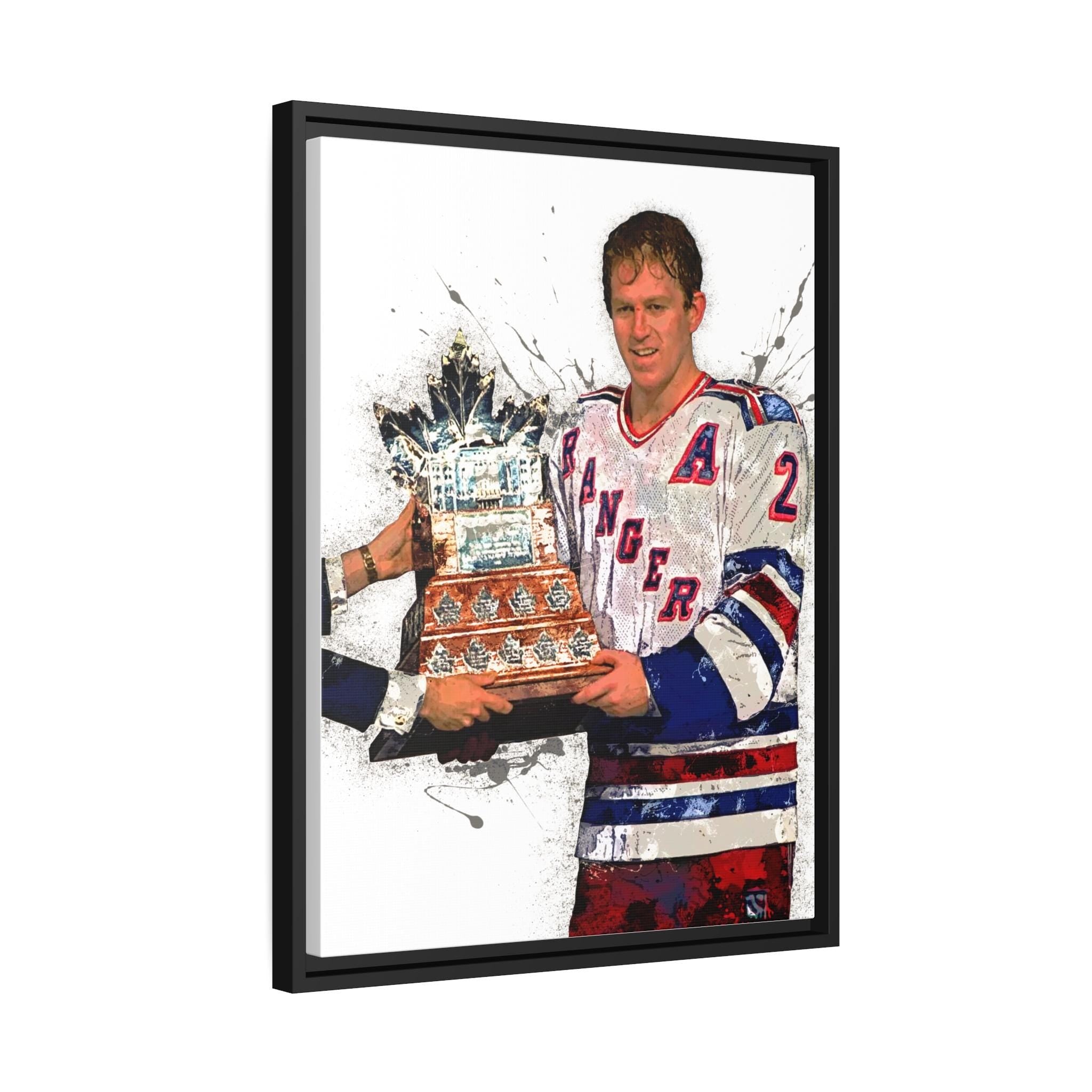 Brian Leetch, Conn Smythe Trophy Poster, New York Rangers, Gallery Canvas Wrap or Museum-Quality Poster, Man Cave, Kids room, Office