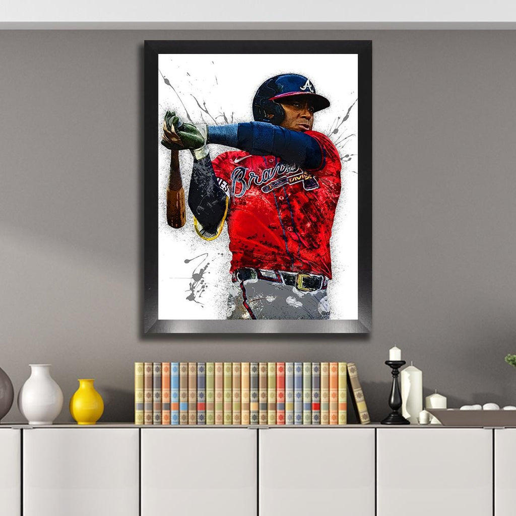 Ozzie Albies Atlanta Braves Art: Man Cave Sports Decor