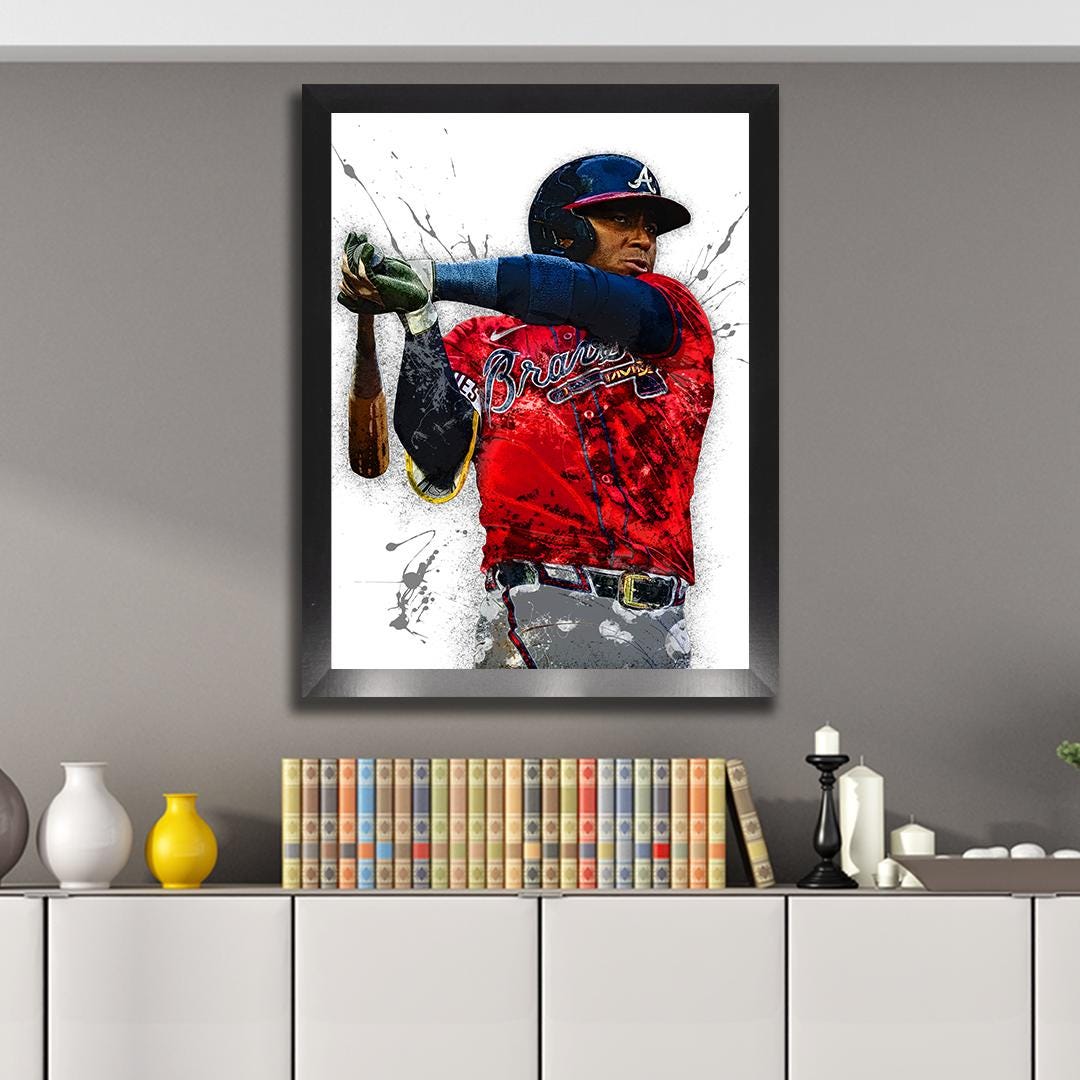 Ozzie Albies Atlanta Braves Art: Man Cave Sports Decor