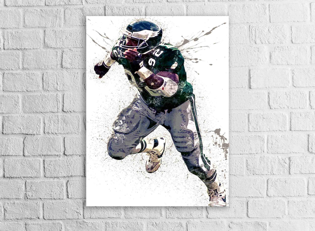 Reggie White Poster, Philadelphia Eagles, Gallery Canvas Wrap or Premium Poster, Fine Art, Man Cave, Kids room