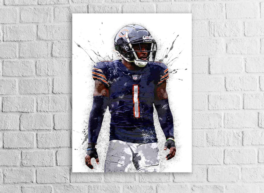 Jaylon Johnson Chicago Bears Poster: Man Cave Wall Art