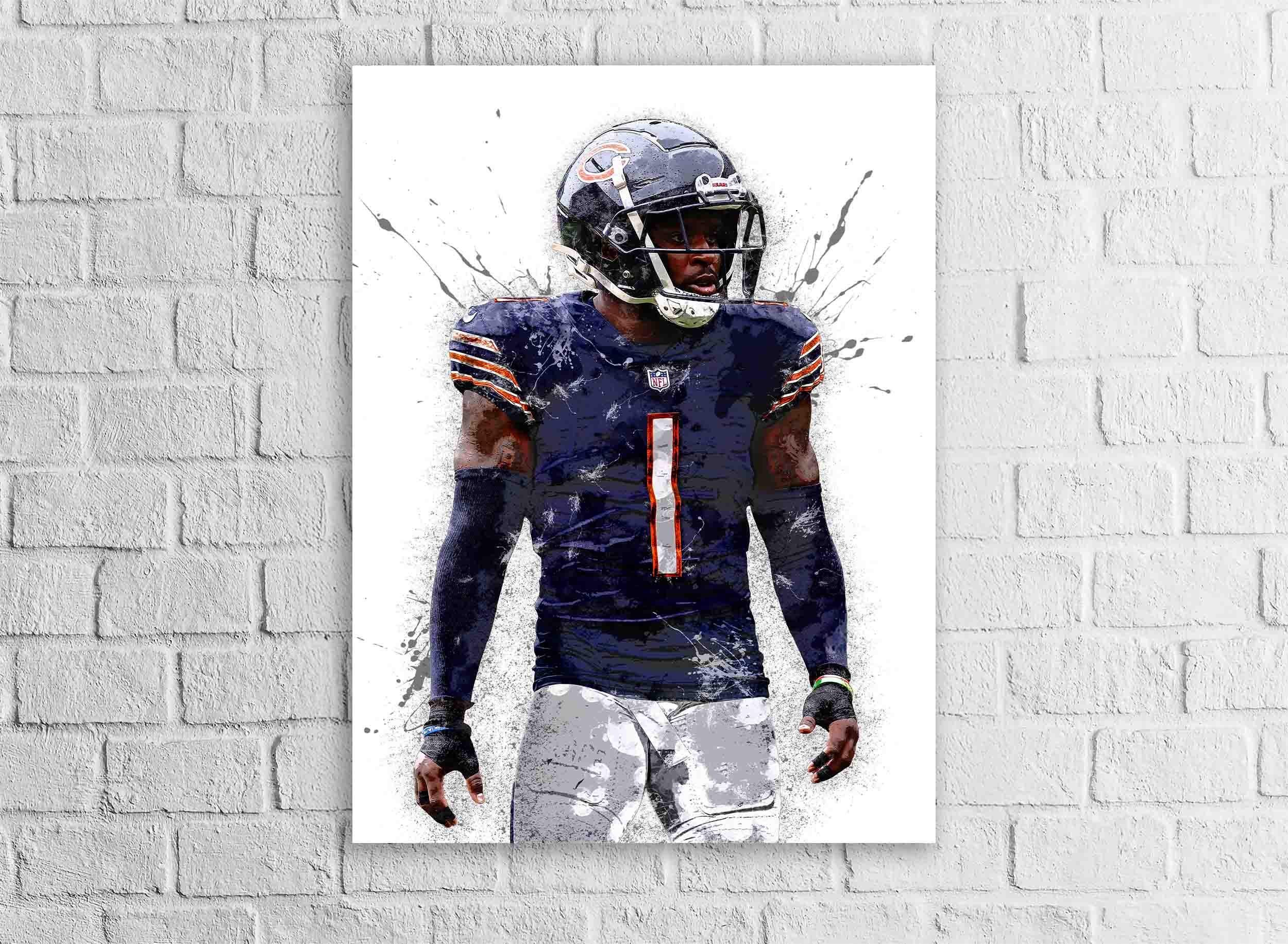 Jaylon Johnson Chicago Bears Poster: Man Cave Wall Art