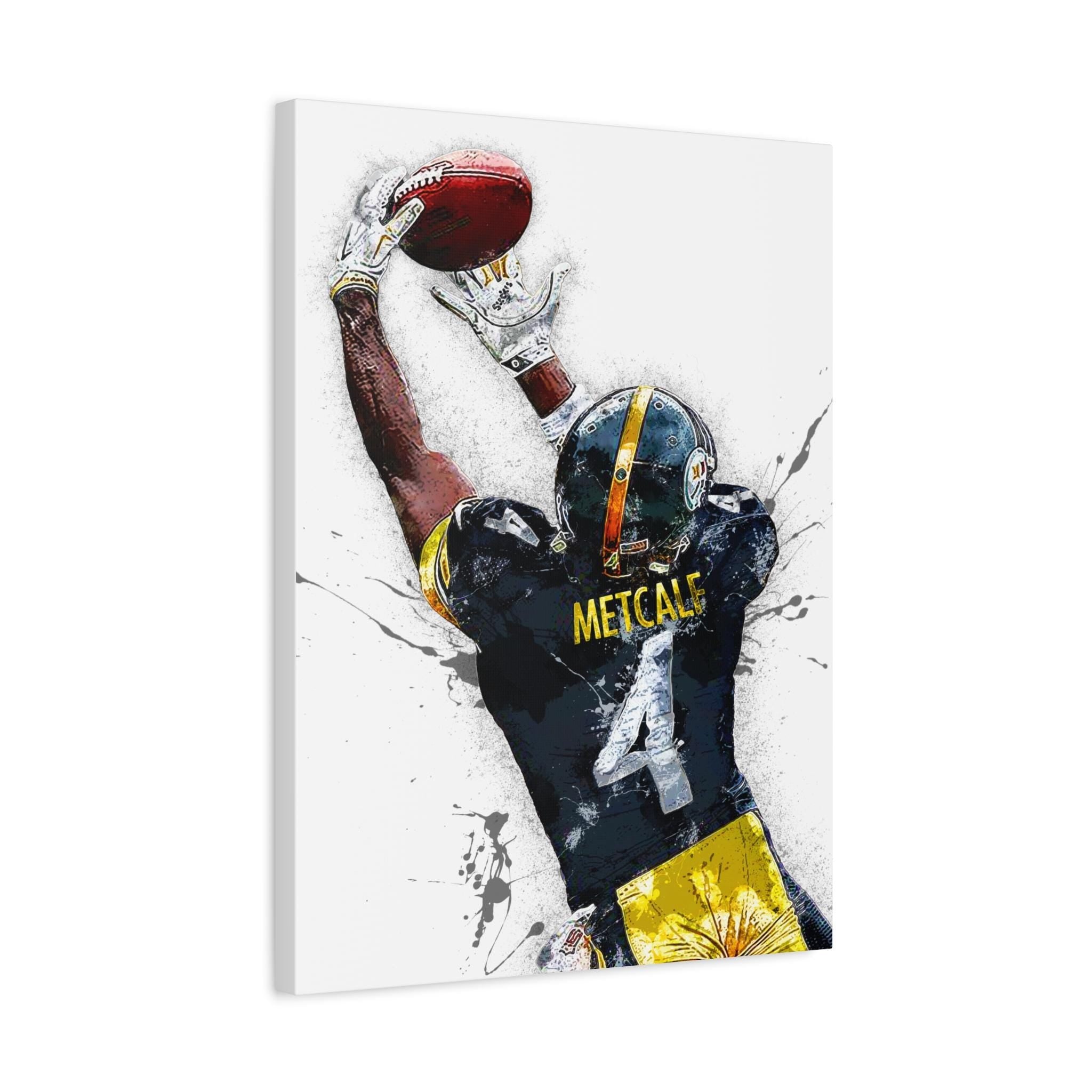 DK Metcalf Poster, "The Catch", Pittsburgh Steelers, Gallery Canvas Wrap or Museum-Quality Poster, Man Cave, Kids room, Dorm, Office
