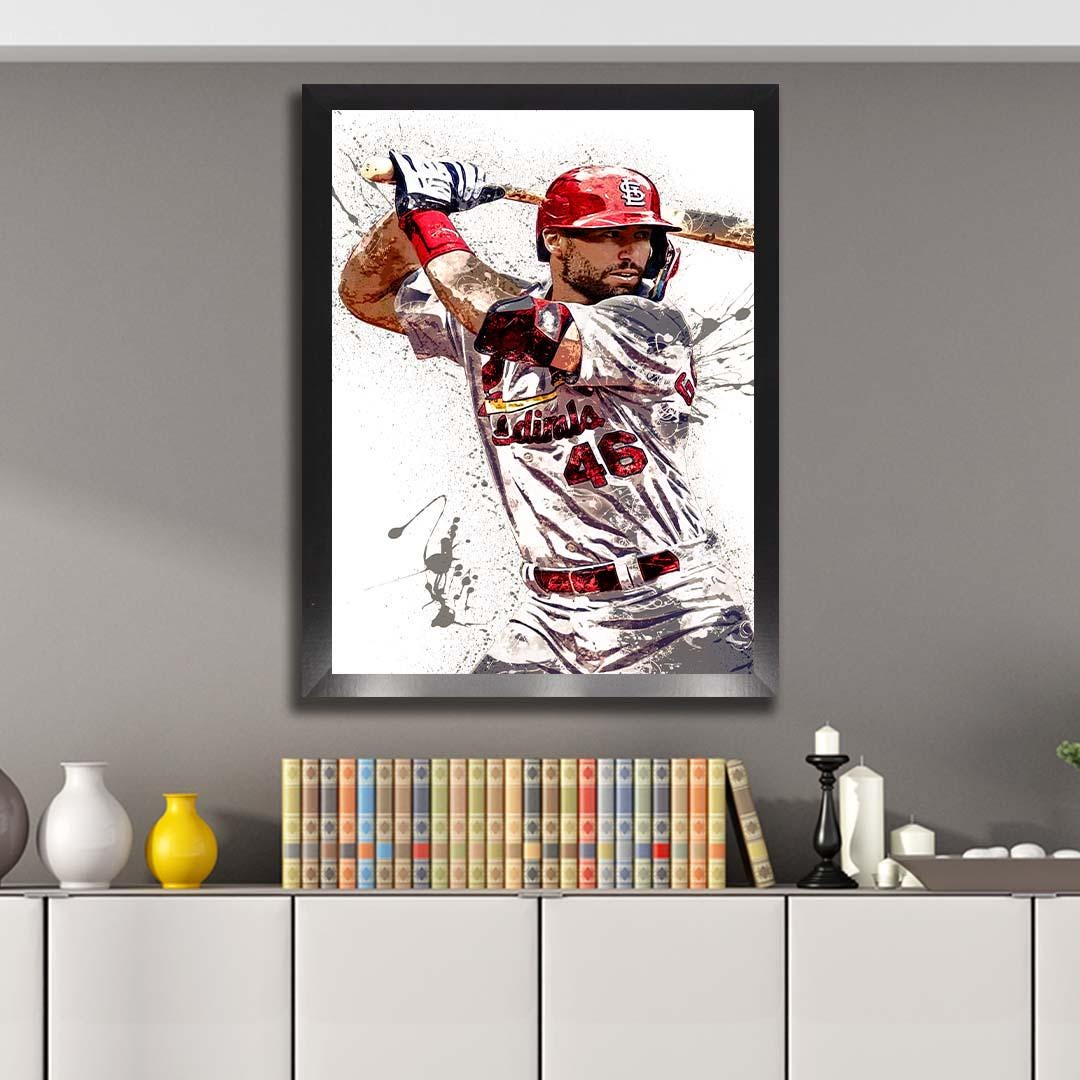 Paul Goldschmidt Poster, St. Louis Cardinals, Gallery Canvas Wrap or Museum-Quality Poster, Man Cave, Kids room, Dorm Room, Kids Room