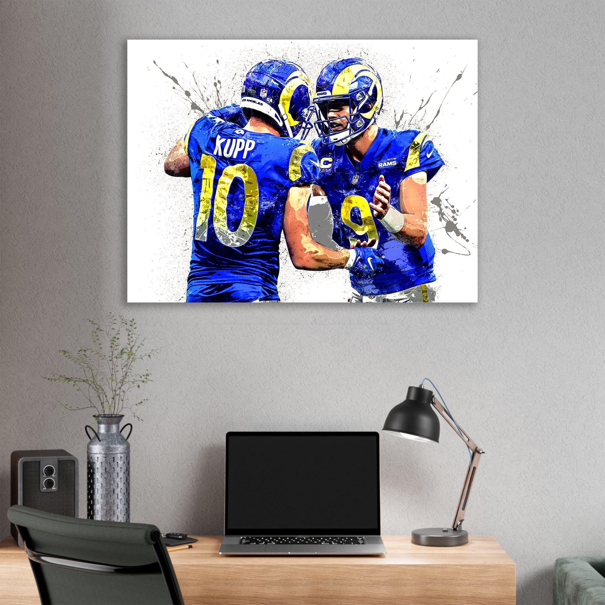Matthew Stafford, Cooper Kupp, Los Angeles Rams, Canvas Wrap or Museum-Quality Poster, Fine Art, Man Cave, Kids room, Office