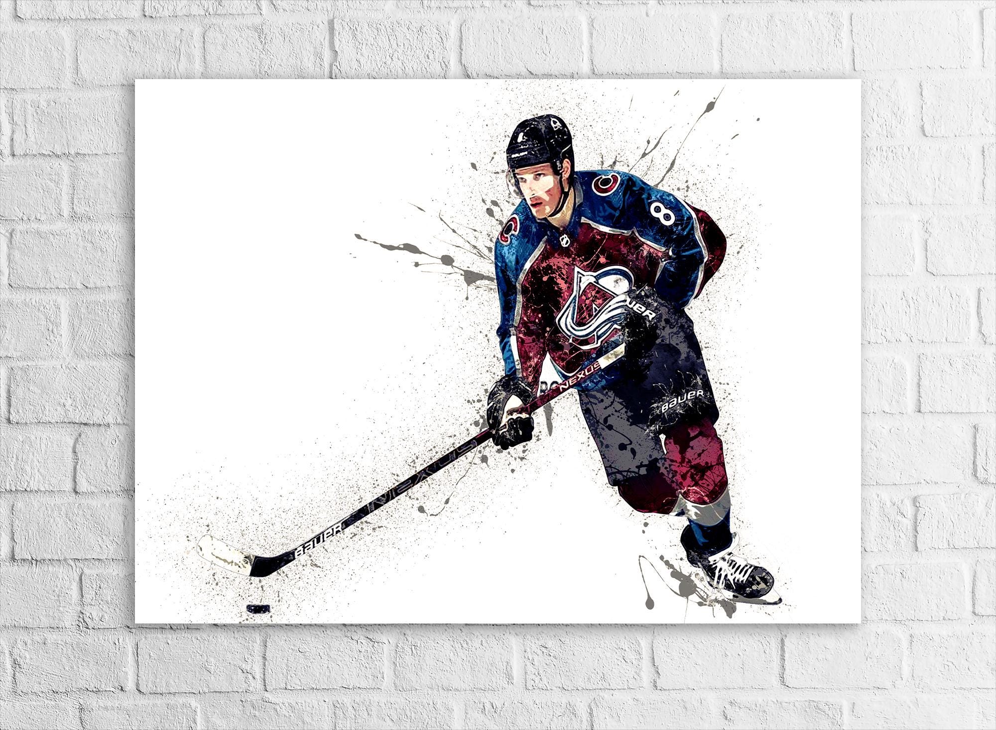 Cale Makar - Colorado Avalanche Poster, Gallery Canvas Wrap: Sports Art for Man Cave