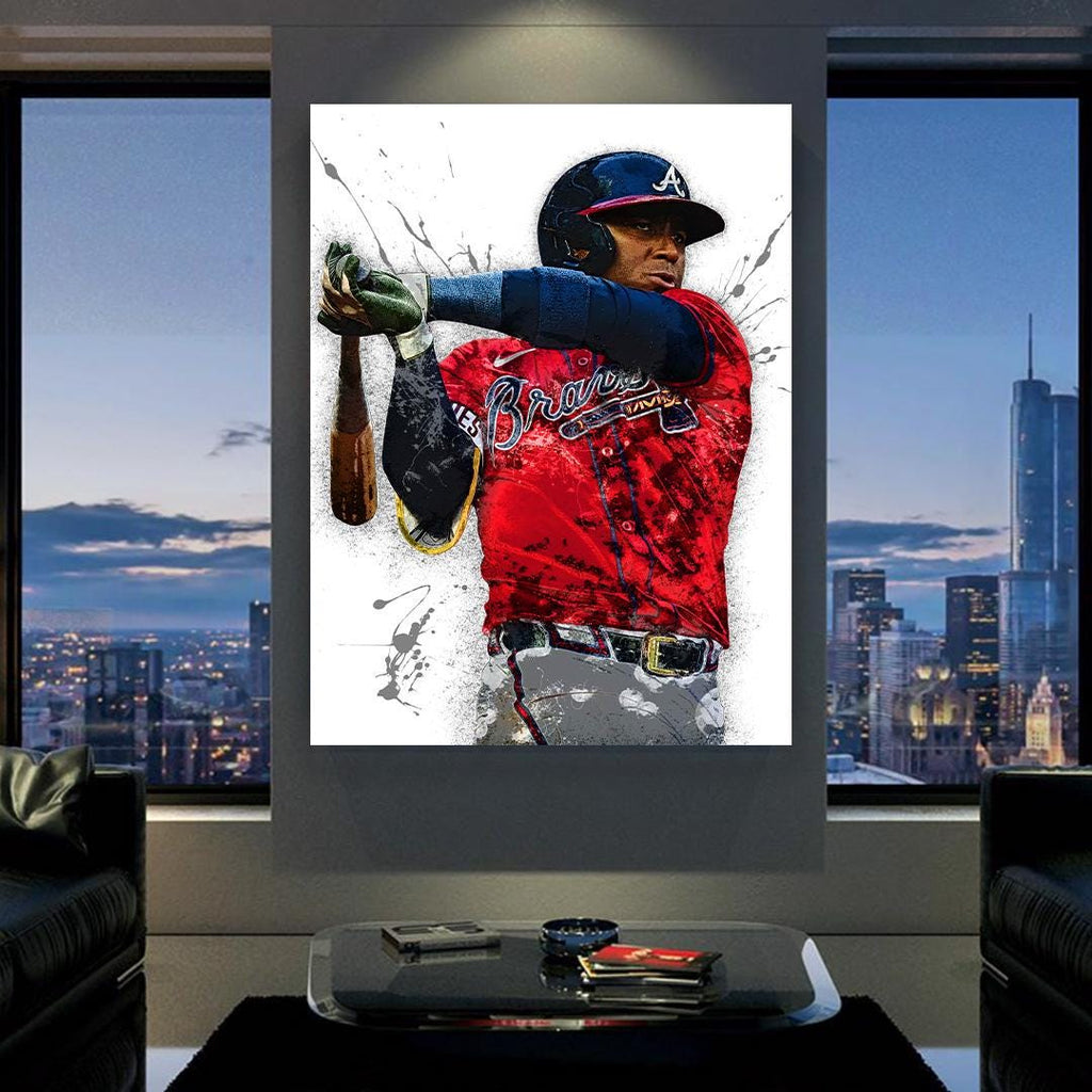 Ozzie Albies Atlanta Braves Art: Man Cave Sports Decor