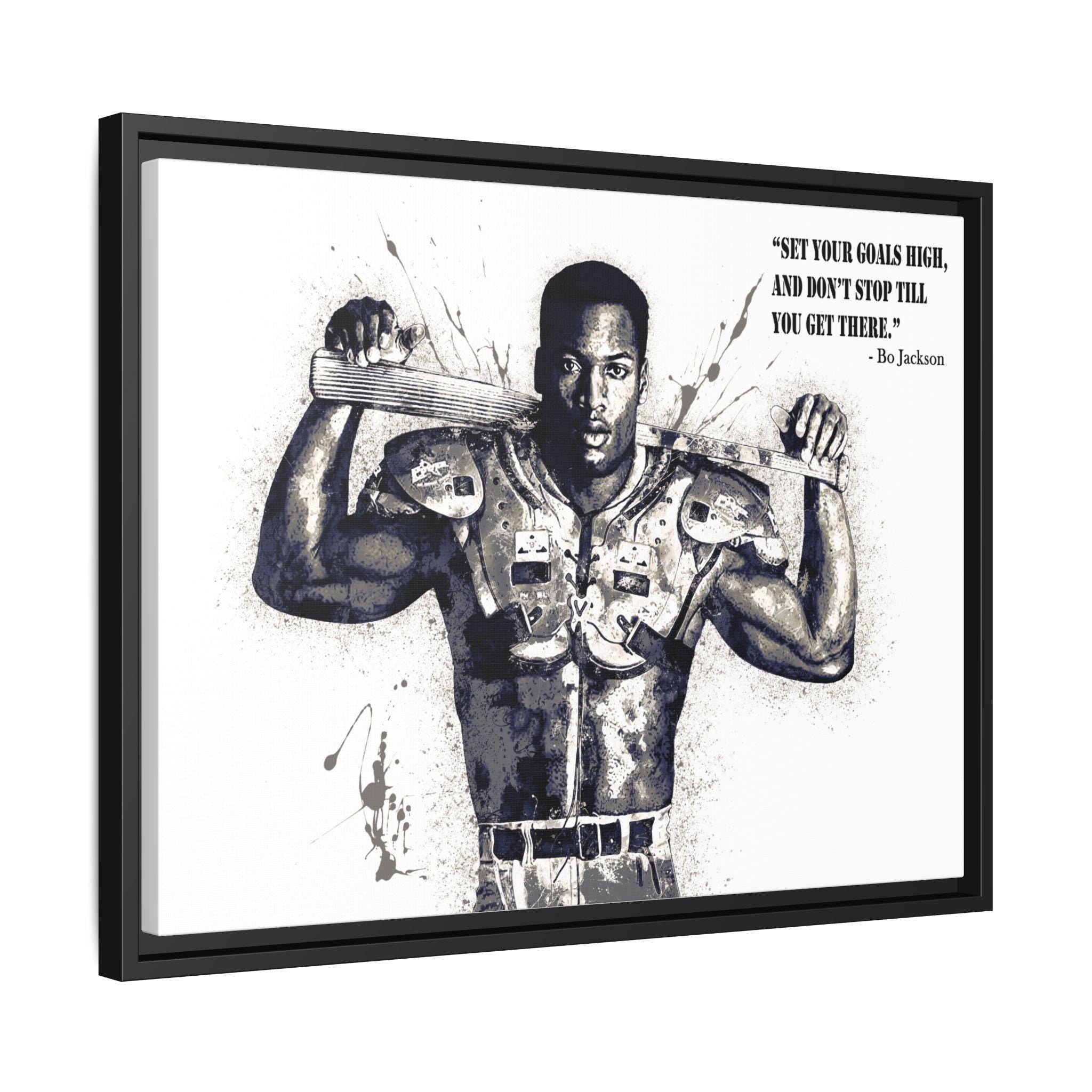 Bo Jackson Poster, Quote, Gallery Canvas Wrap or Museum-Quality Poster, Fine Art, Man Cave, Kids room, Office