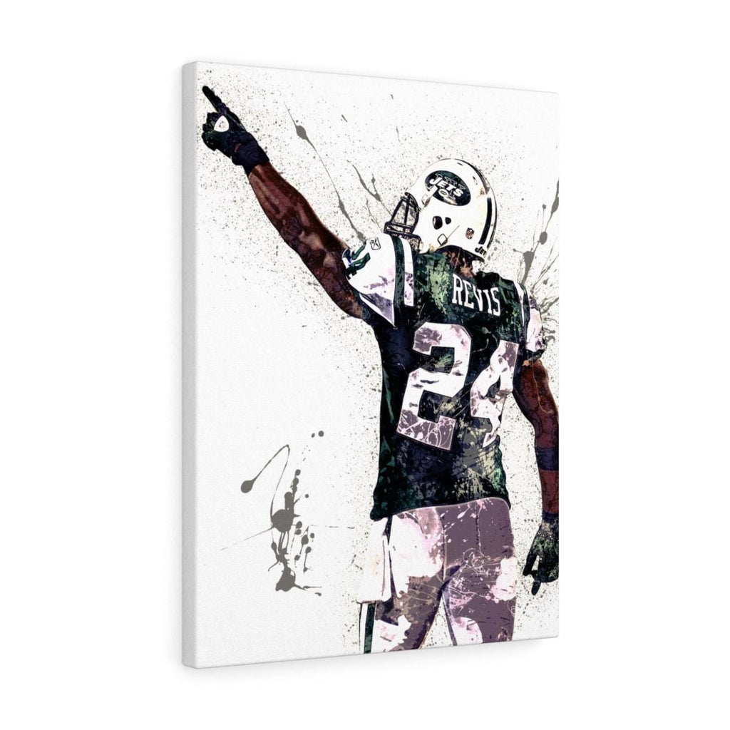 Darrelle Revis Poster, NY Jets, Gallery Canvas Wrap or Premium Poster, Fine Art, Man Cave, Kids room