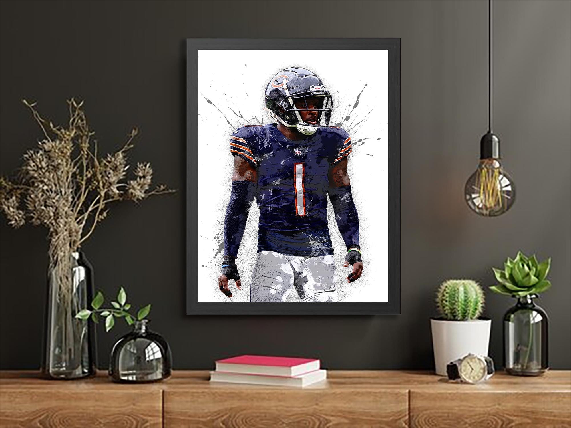 Jaylon Johnson Chicago Bears Poster: Man Cave Wall Art
