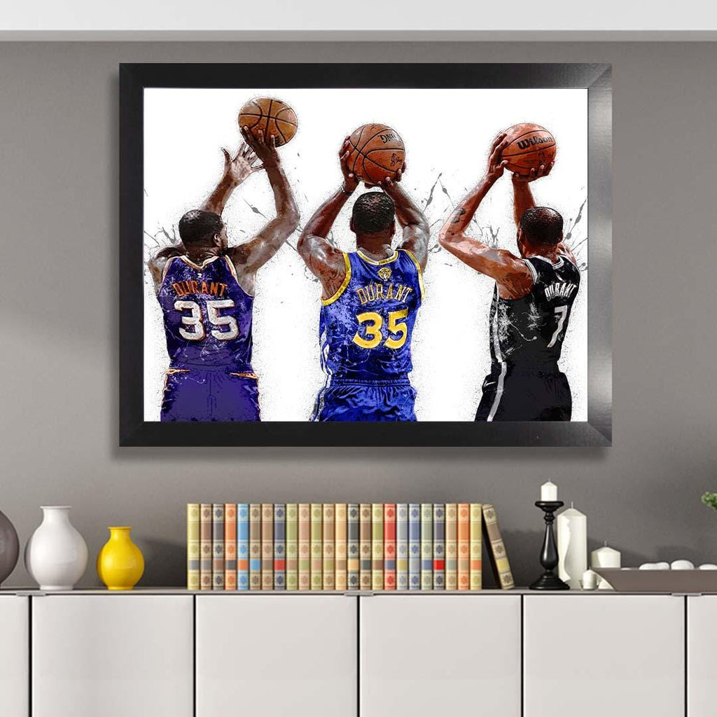 Kevin Durant Poster, Through the Years, Gallery Canvas Wrap or Museum-Quality Poster, Fine Art, Man Cave, Kids room, Dorm Room