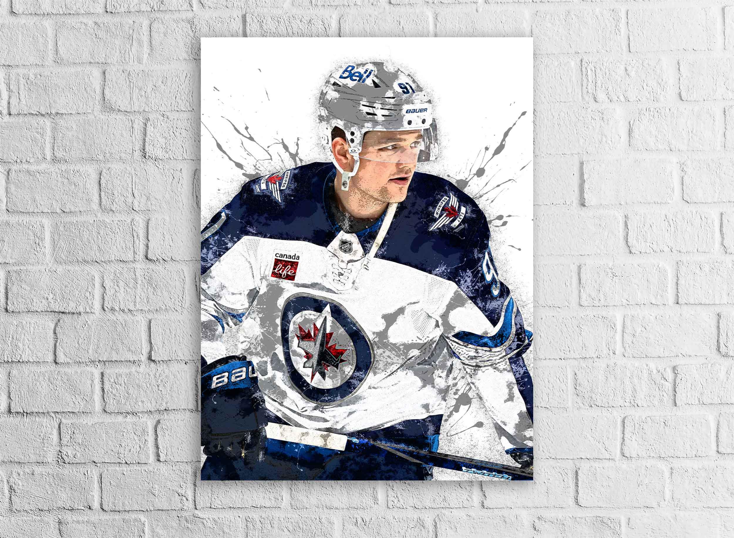 Cole Perfetti Poster, Winnipeg Jets, Gallery Canvas Wrap or Premium Poster, Hockey Wall art, Man Cave, Kids room, Office