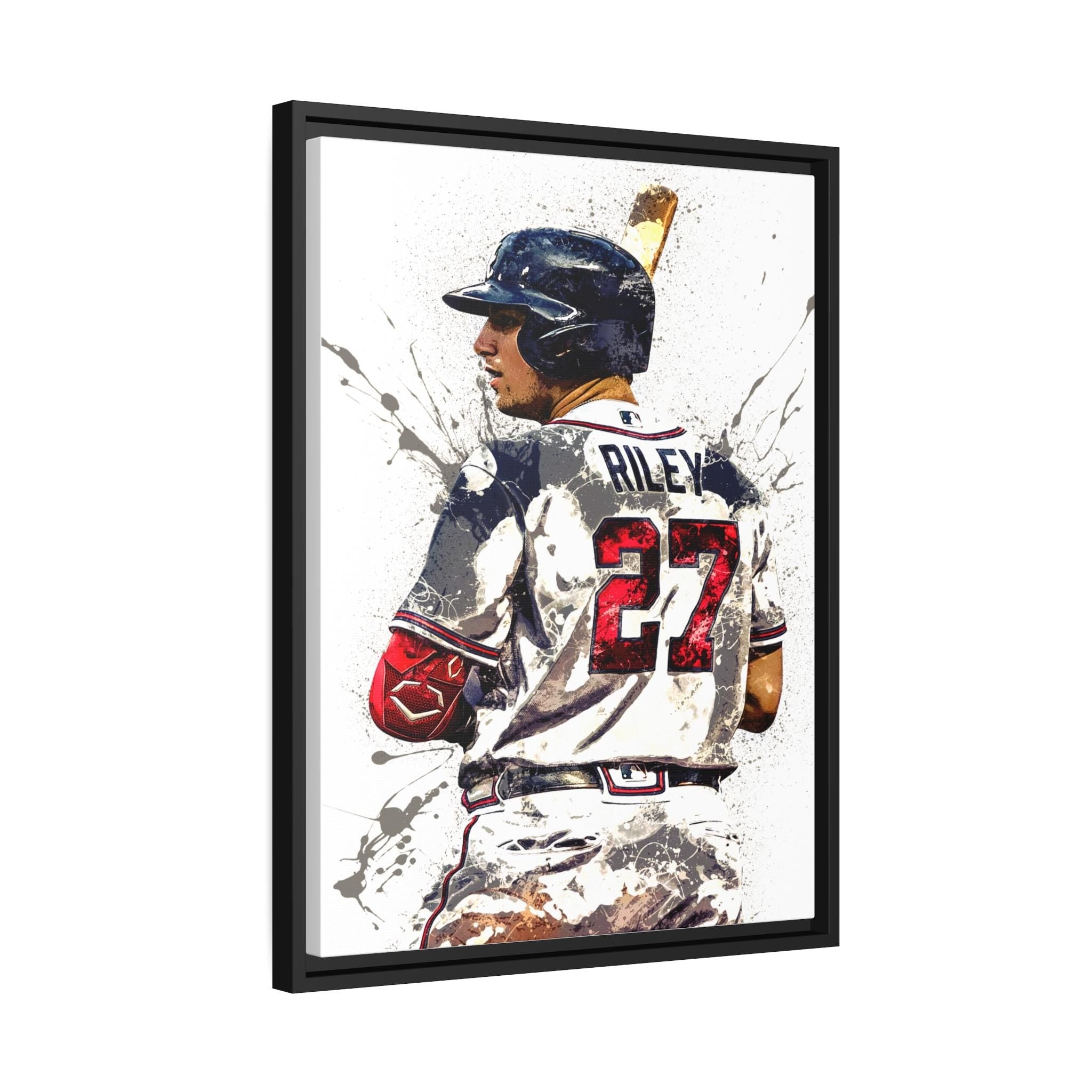 Austin Riley Poster, Atlanta Braves, Gallery Canvas Wrap, Fine Art, Wall Decor for Man Cave, Kids room, Dorm Room