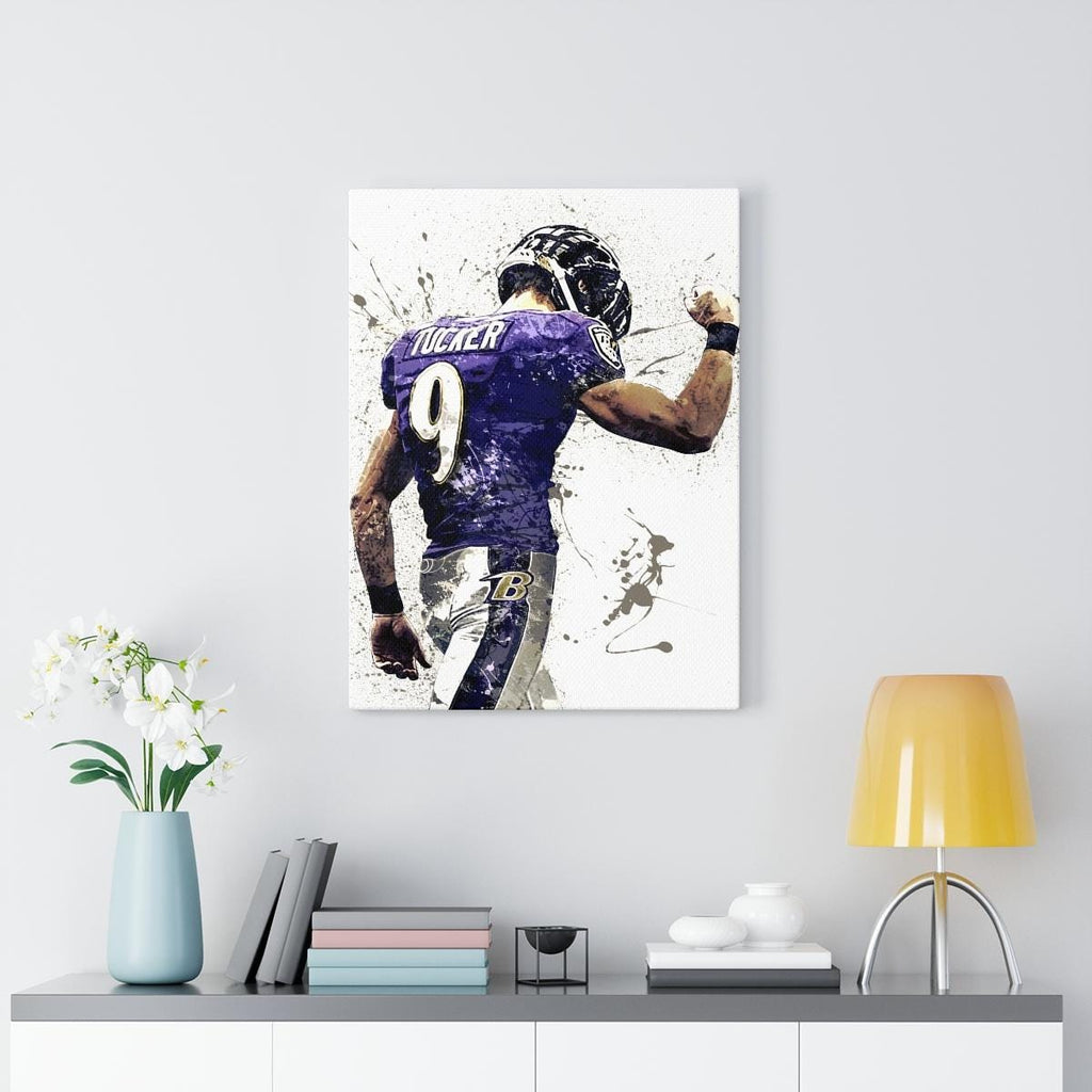 Justin Tucker Poster, Baltimore Ravens, Gallery Canvas Wrap or Museum-Quality Poster, Fine Art, Wall Decor for Man Cave, Kids room