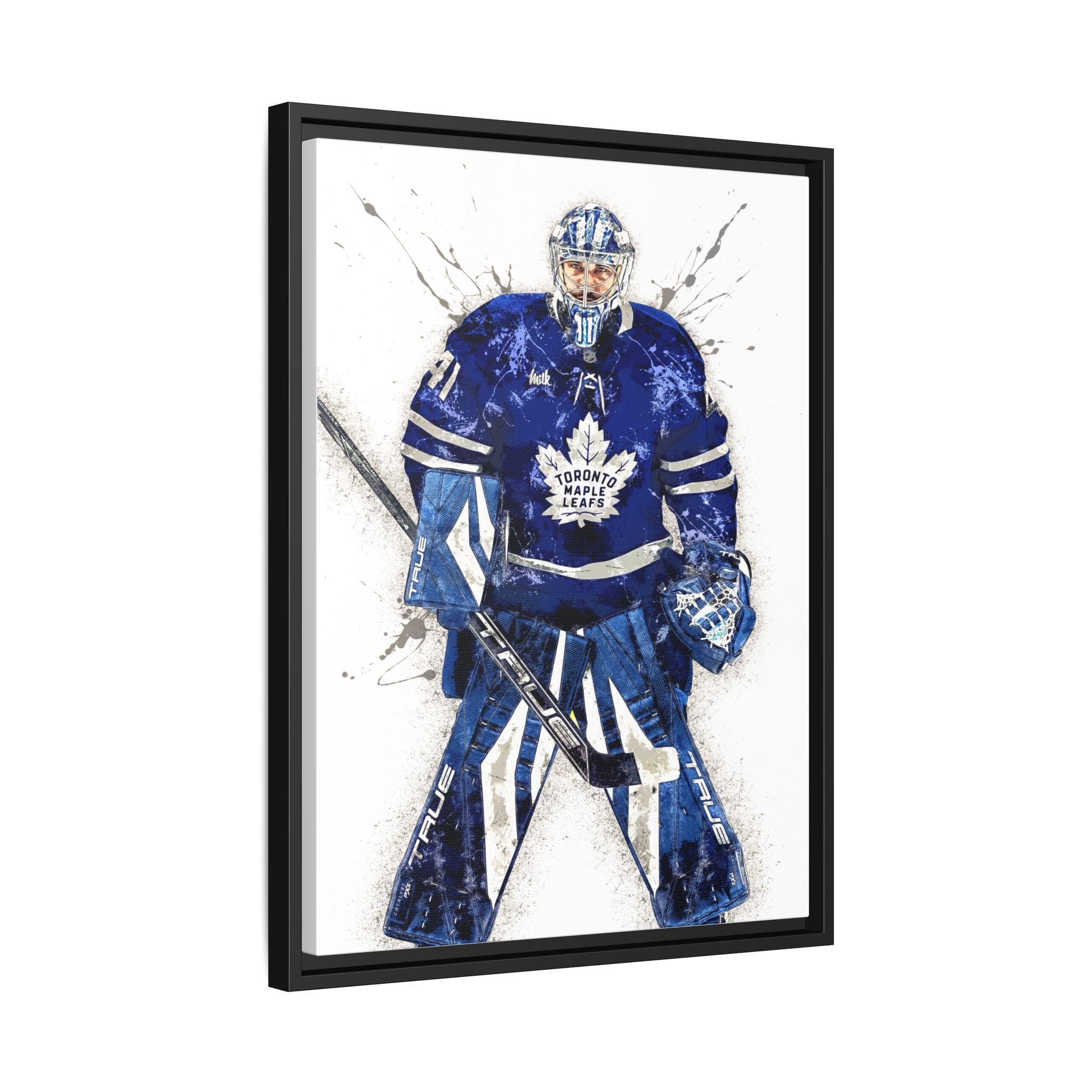 Anthony Stolarz Poster, Toronto Maple Leafs, Gallery Canvas Wrap or Museum-Quality Poster Print, Man Cave, Office or Kids Room