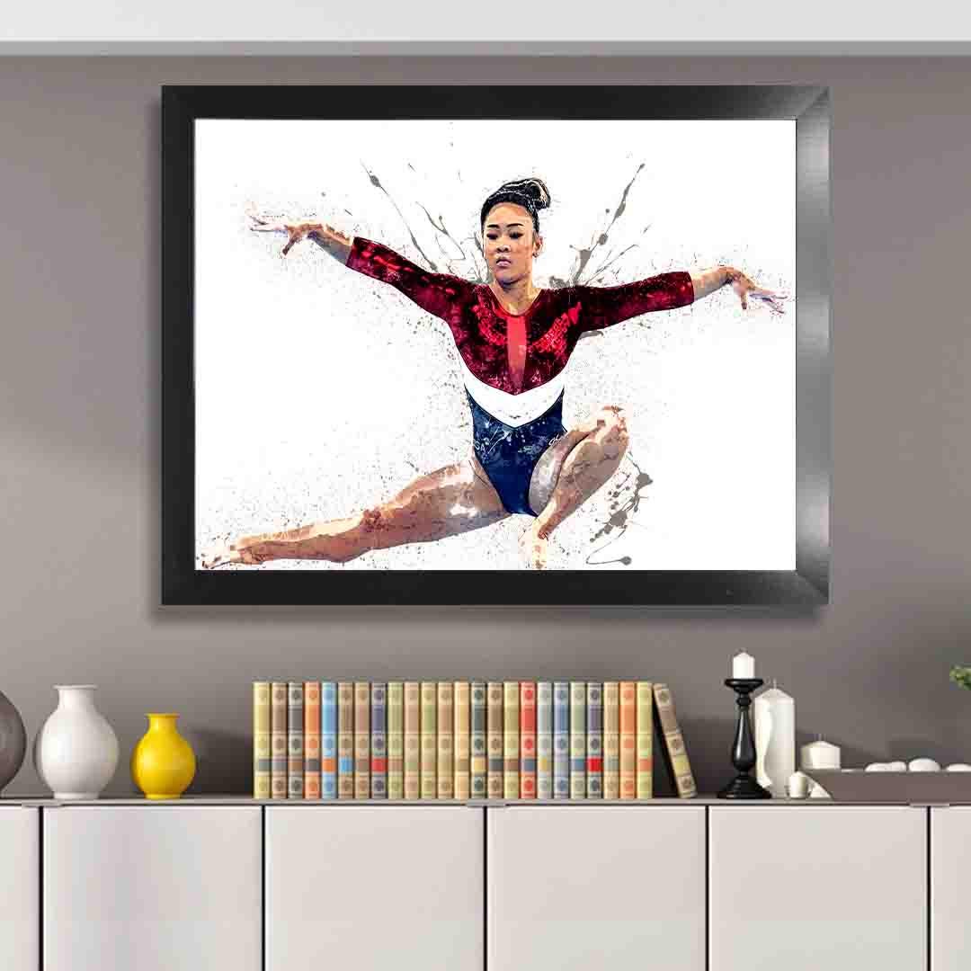Suni Lee Poster, Gallery Canvas Wrap or Premium Poster, Wall Decor, Man Cave, Kids room, Office