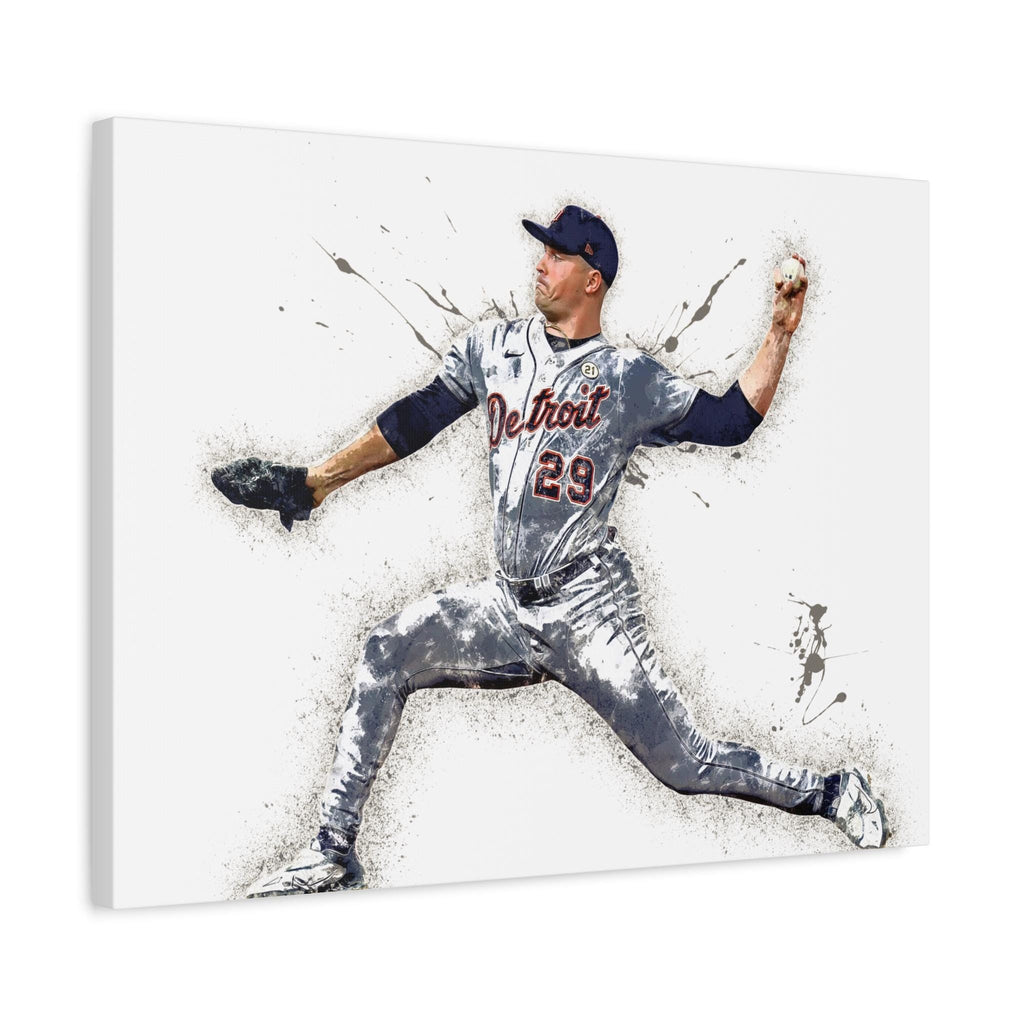 Tarik Skubal Poster, Detroit Tigers, Gallery Canvas Wrap, Fine Art, Wall Decor for Man Cave, Kids room, Dorm Room