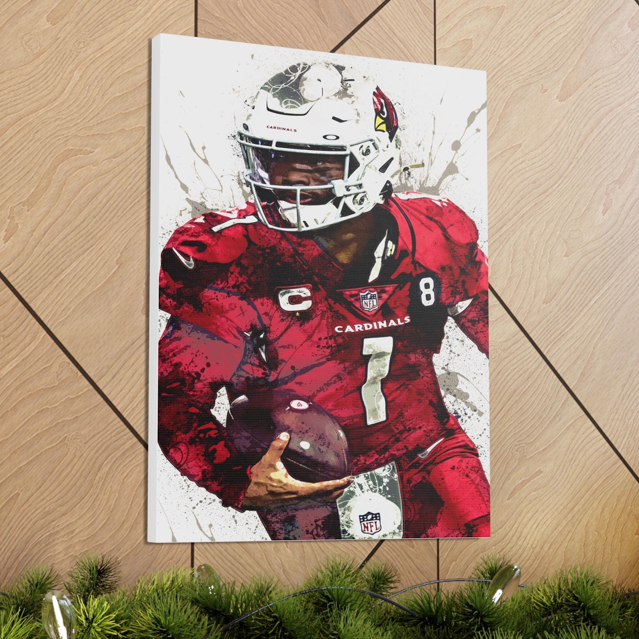 Kyler Murray Poster, Arizona Cardinals, Gallery Canvas Wrap or Museum-Quality Poster, Fine Art, Wall Decor for Man Cave, Kids room