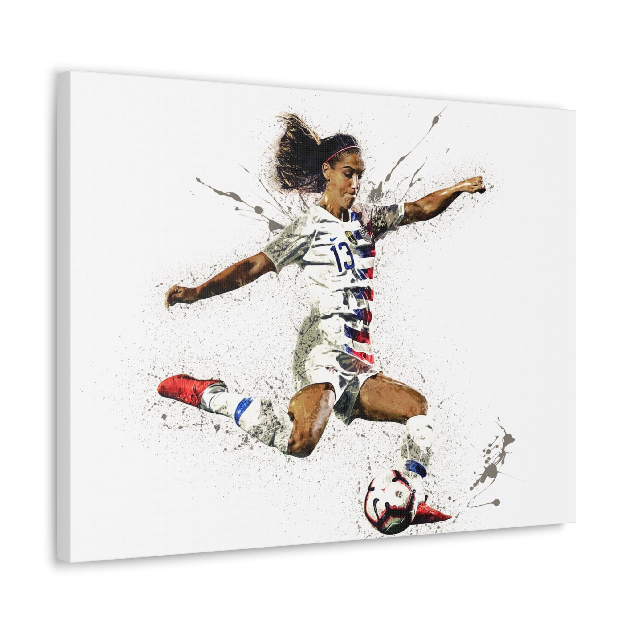 Alex Morgan Poster Print, Gallery Canvas Wrap or Museum-Quality Poster, Fine Art, Wall Decor for Man Cave, Kids room, Dorm Room