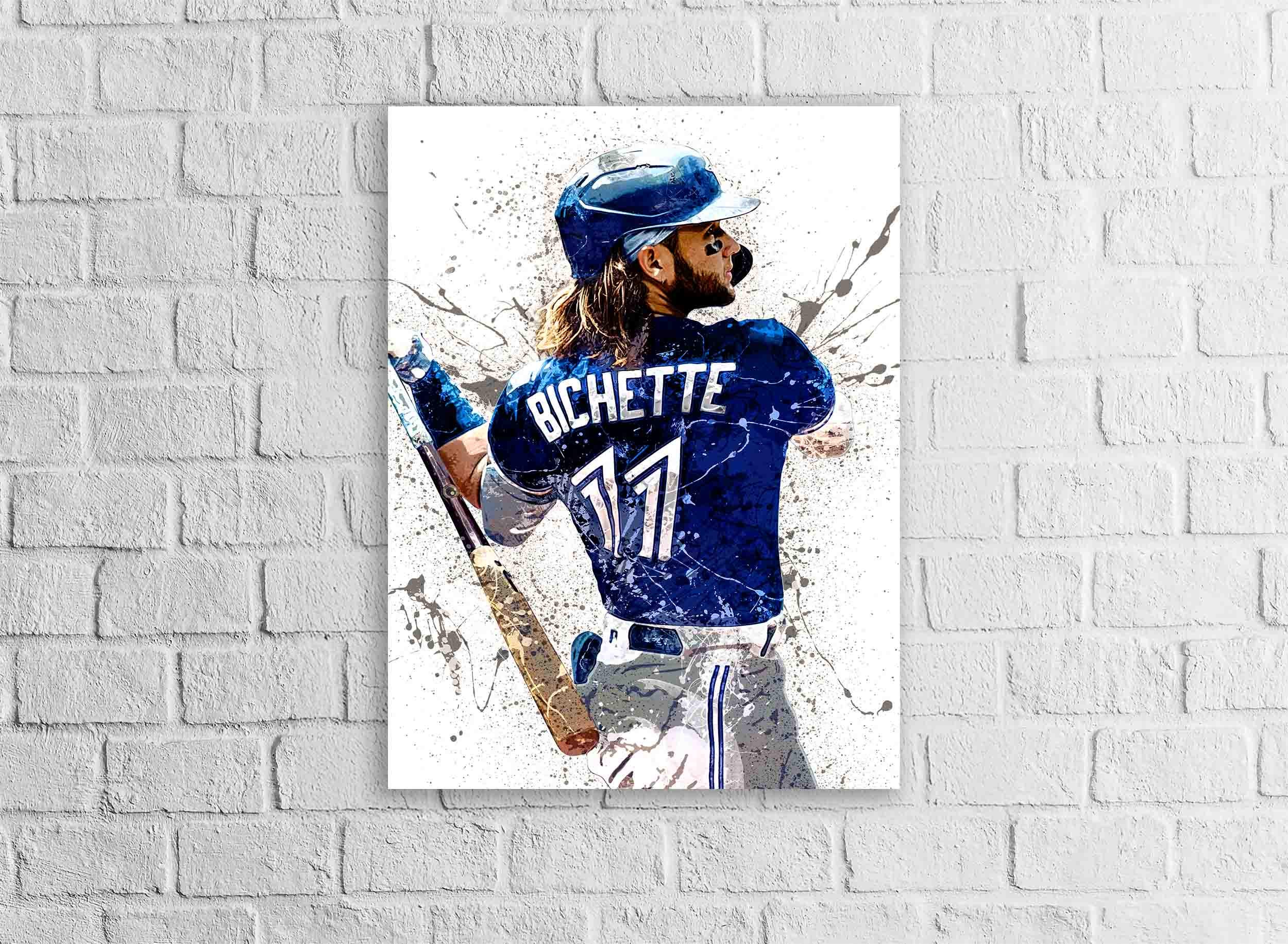 Bo Bichette Poster, Toronto Blue Jays, Gallery Canvas Wrap or Museum-Quality Poster, Man Cave, Kids room, Office