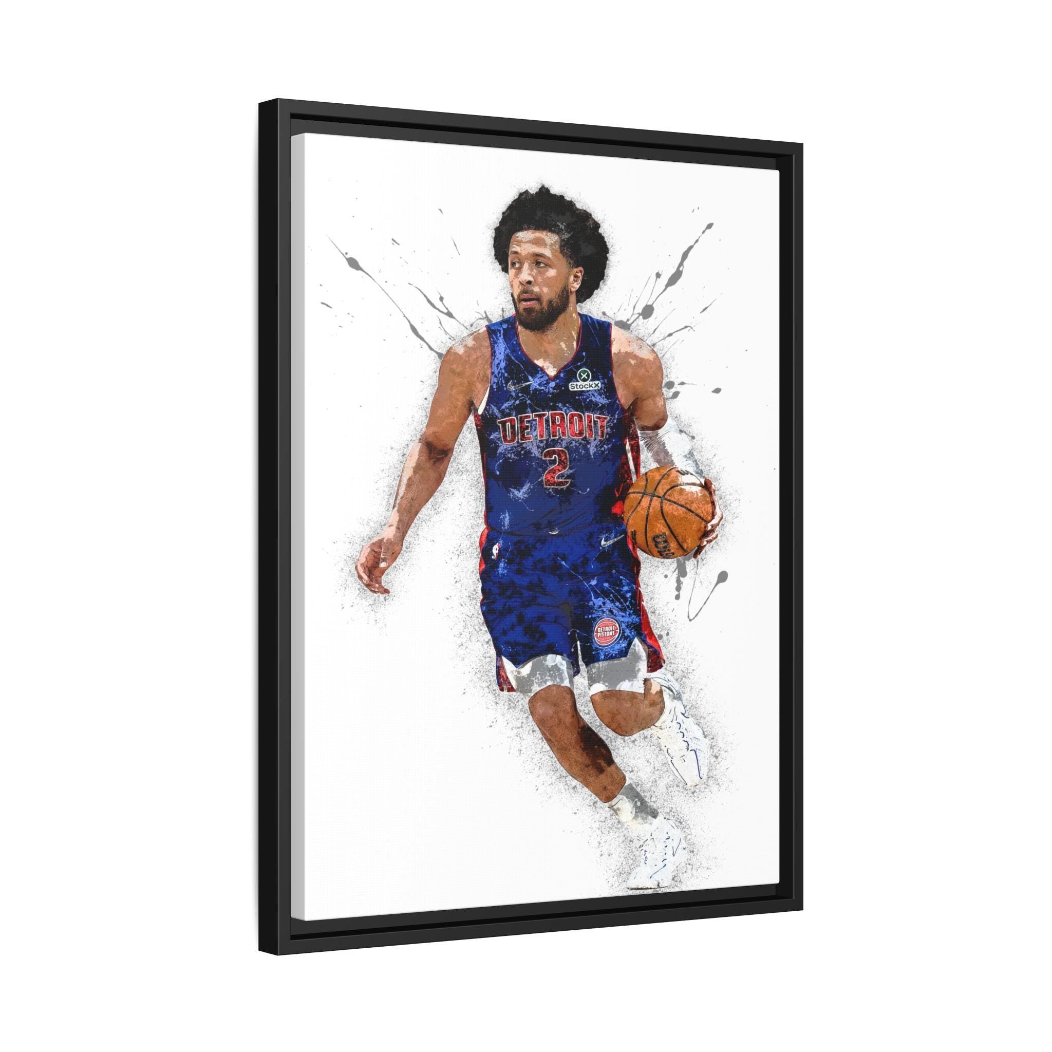 Cade Cunningham Poster, Detroit Pistons, Gallery Canvas Wrap or Museum-Quality Poster, Fine Art, Man Cave, Kids room, Dorm Room