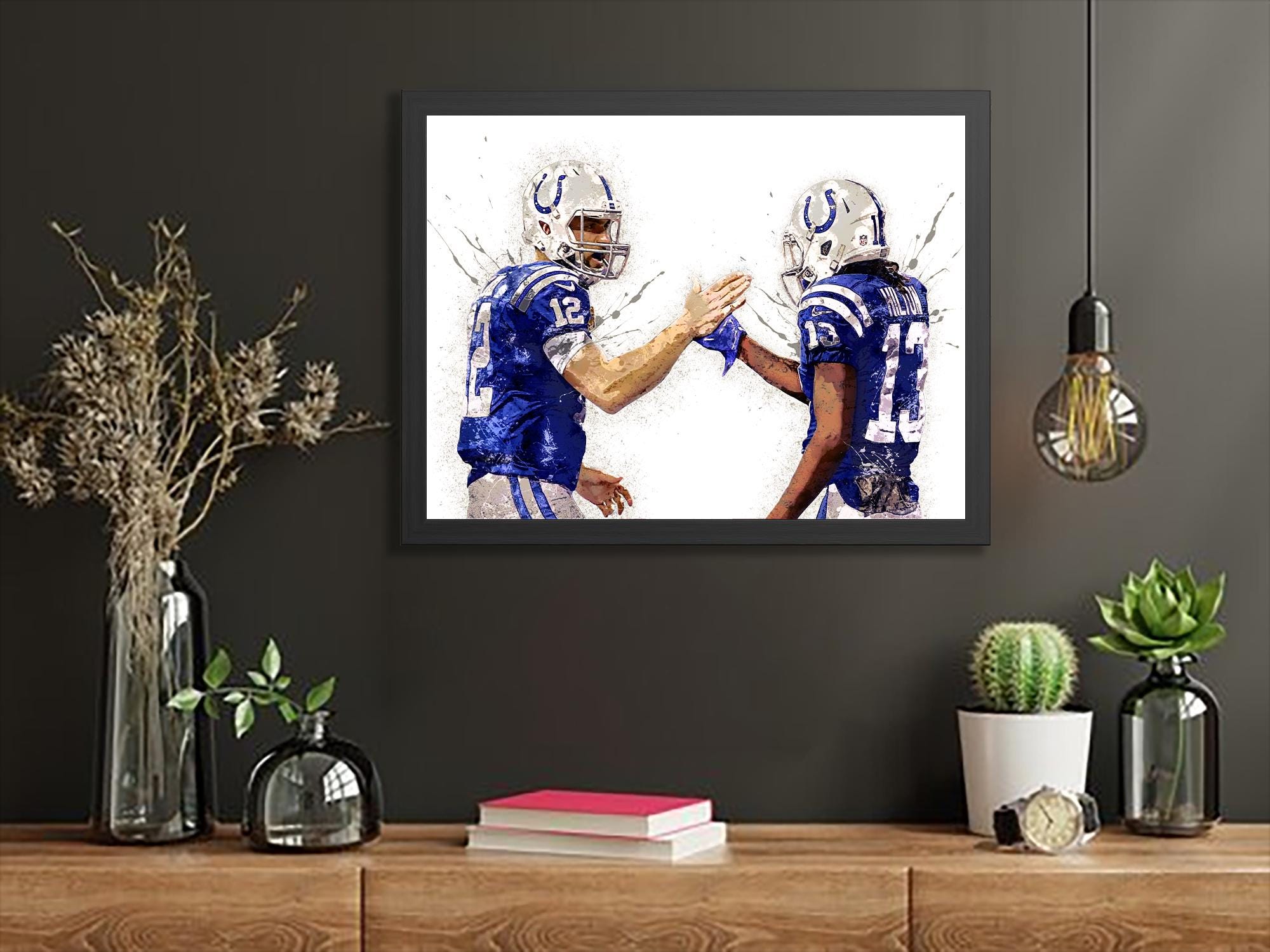 Andrew Luck & T. Y. Hilton Colts Poster: Man Cave Sports Art