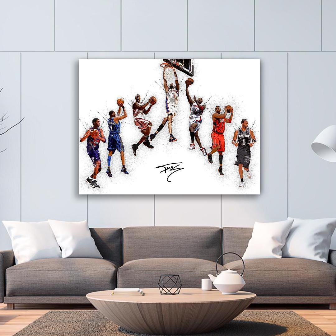 Tracy McGrady Poster, Through the Years Series, Gallery Canvas Wrap or Premium Poster, Man Cave, Kids room, Dorm Room