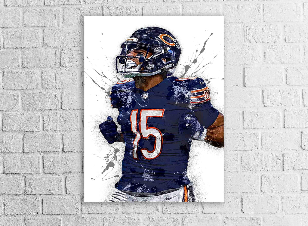 Rome Odunz Poster, Chicago Bears, Gallery Canvas Wrap or Museum-Quality Poster, Fine Art, Wall Decor for Man Cave, Kids room