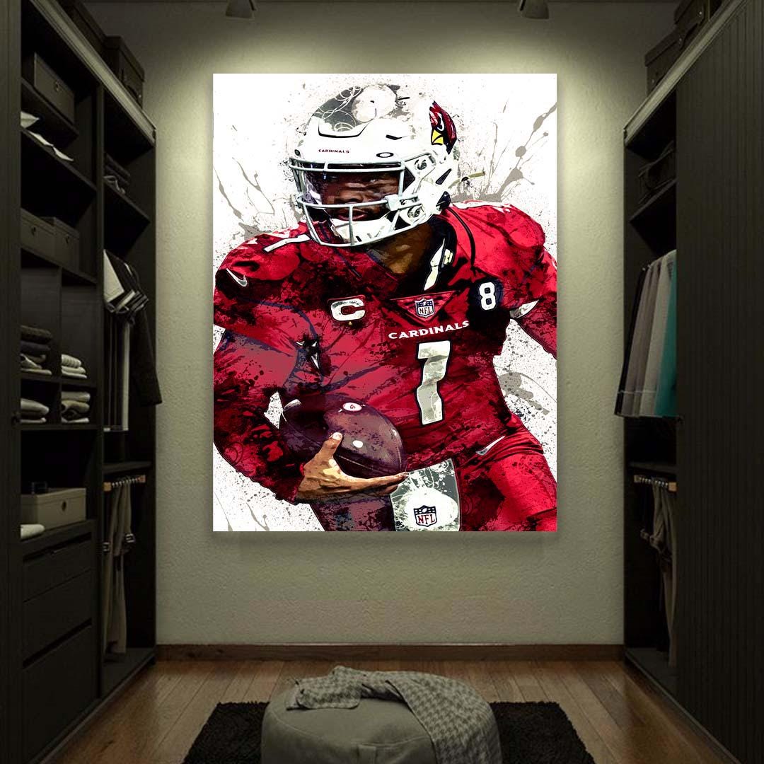 Kyler Murray Poster, Arizona Cardinals, Gallery Canvas Wrap or Museum-Quality Poster, Fine Art, Wall Decor for Man Cave, Kids room
