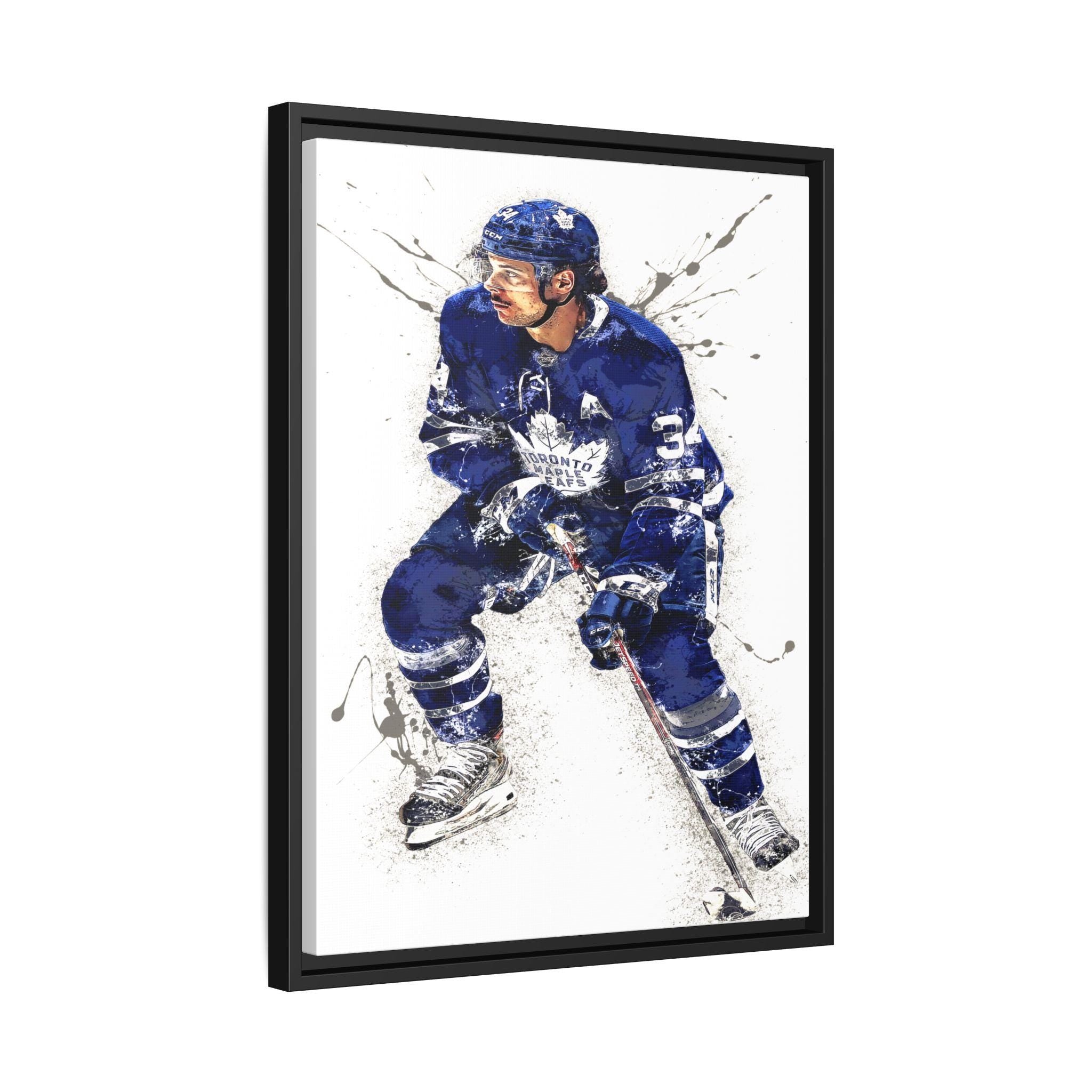 Auston Matthews Poster, Toronto Maple Leafs, Gallery Canvas Wrap or Museum-Quality Poster Print, Man Cave, Office or Kids Room