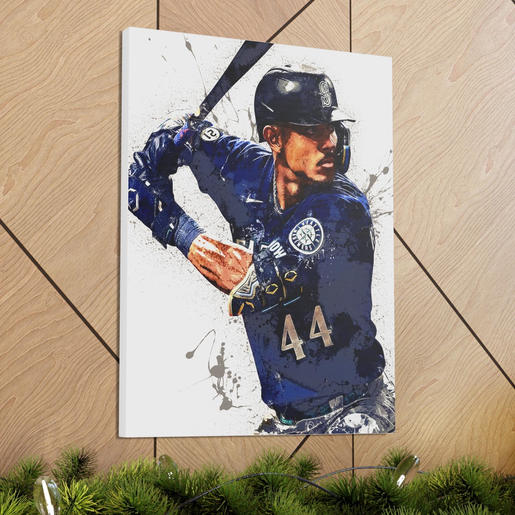 Julio Rodríguez Poster, Seattle Mariners, Gallery Canvas Wrap or Premium Poster Print, Man Cave, Kids room, Office, Dorm Room
