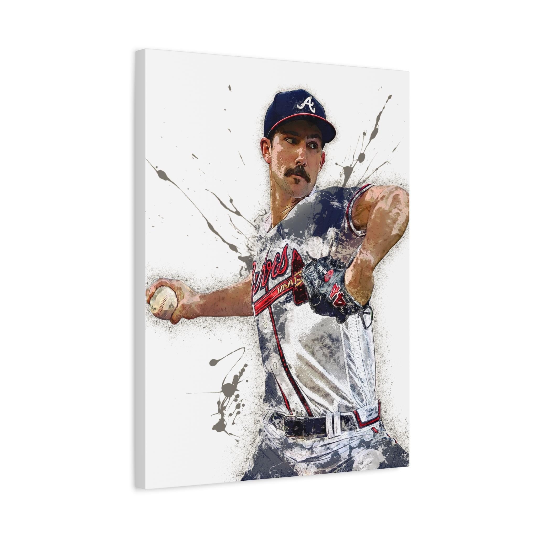 Spencer Strider Poster, Atlanta Braves, Gallery Canvas Wrap, Fine Art, Wall Decor for Man Cave, Kids room, Dorm Room