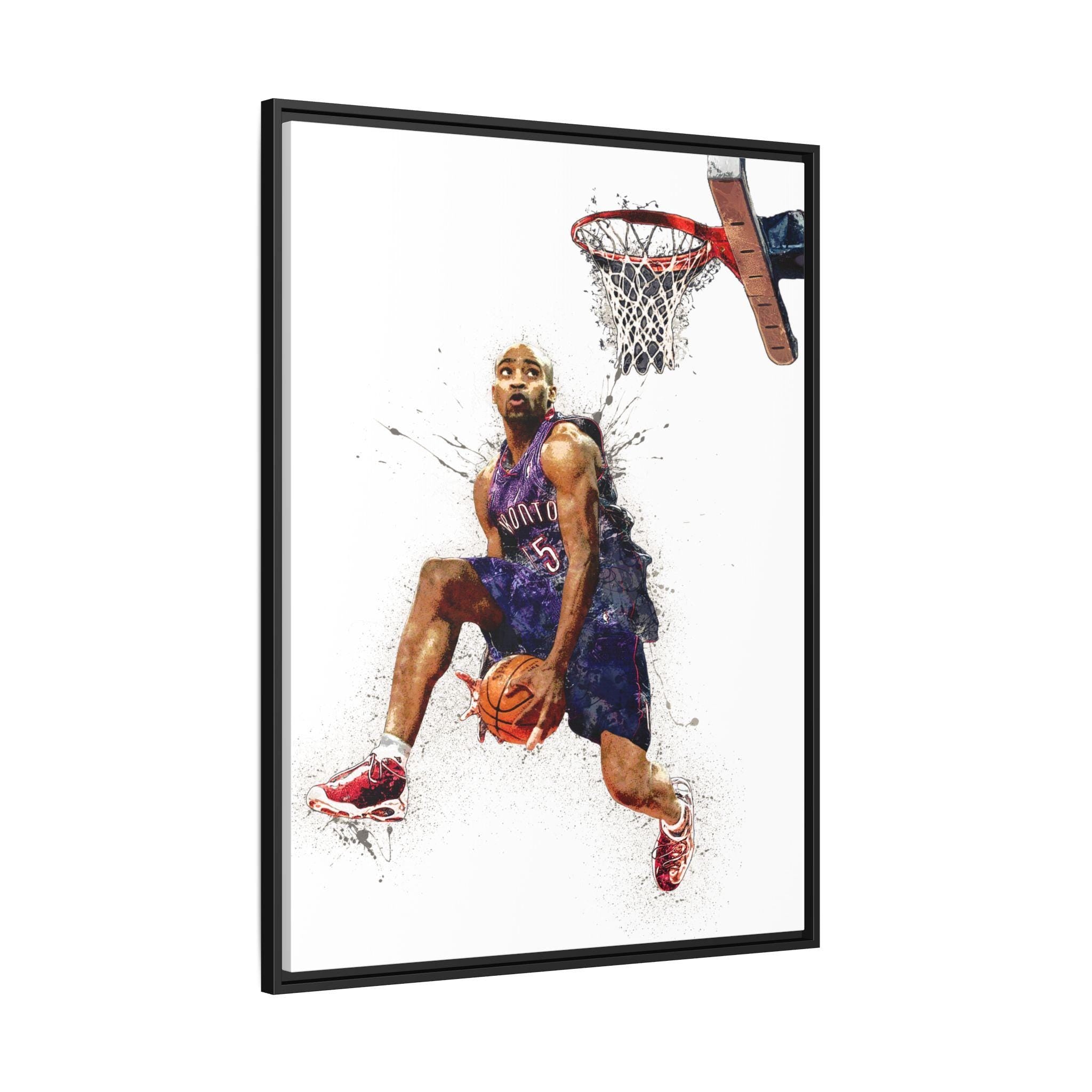 Vince Carter Dunk Poster, Toronto Raptors, Gallery Canvas Wrap or Museum-Quality Poster, Fine Art, Man Cave, Kids room, Dorm Room