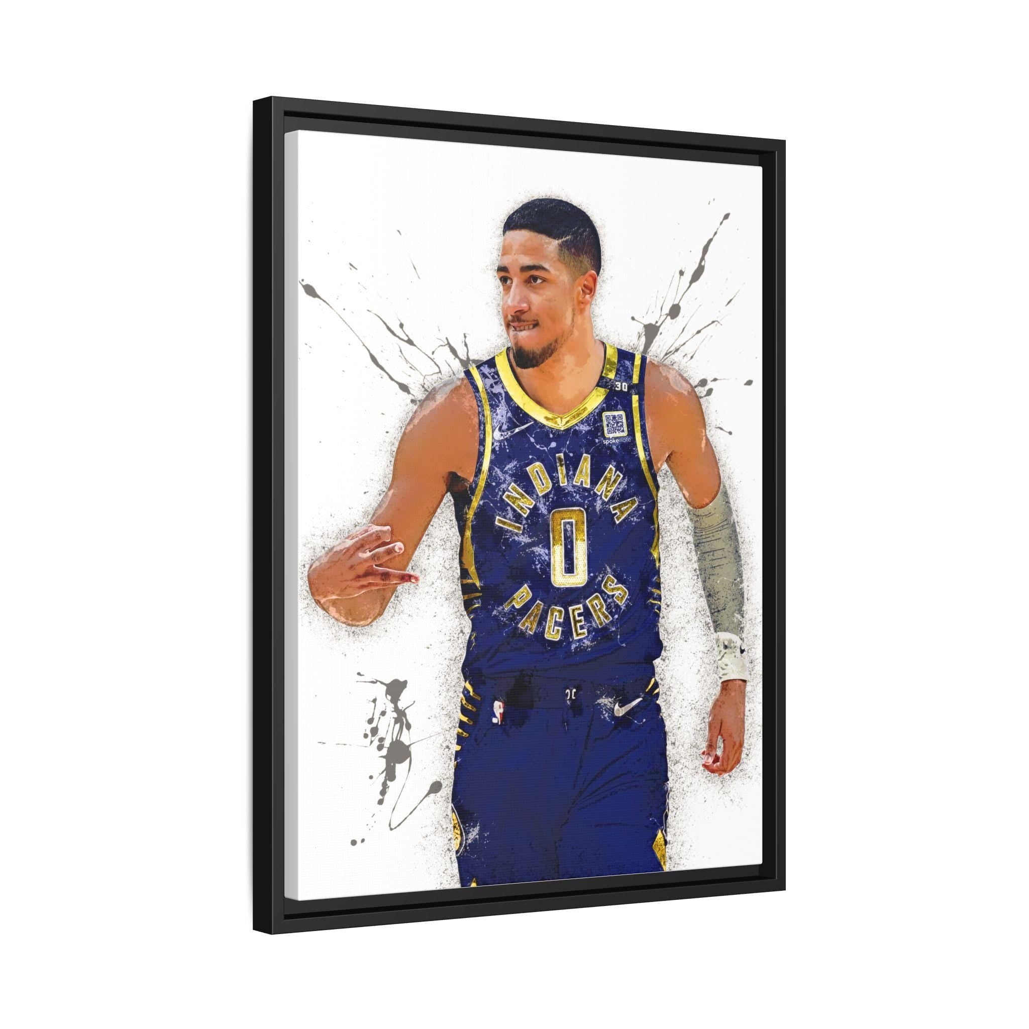 Tyrese Haliburton, Indiana Pacers, Gallery Canvas Wrap or Museum-Quality Poster, Fine Art, Man Cave, Kids room, Dorm Room