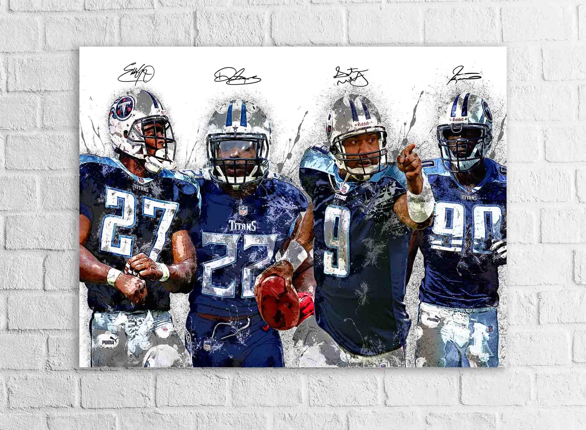 Titans Legends, Tennessee Titans, Gallery Canvas Wrap, Museum-Quality Poster, Wall Art, Man Cave, Kids room, Office