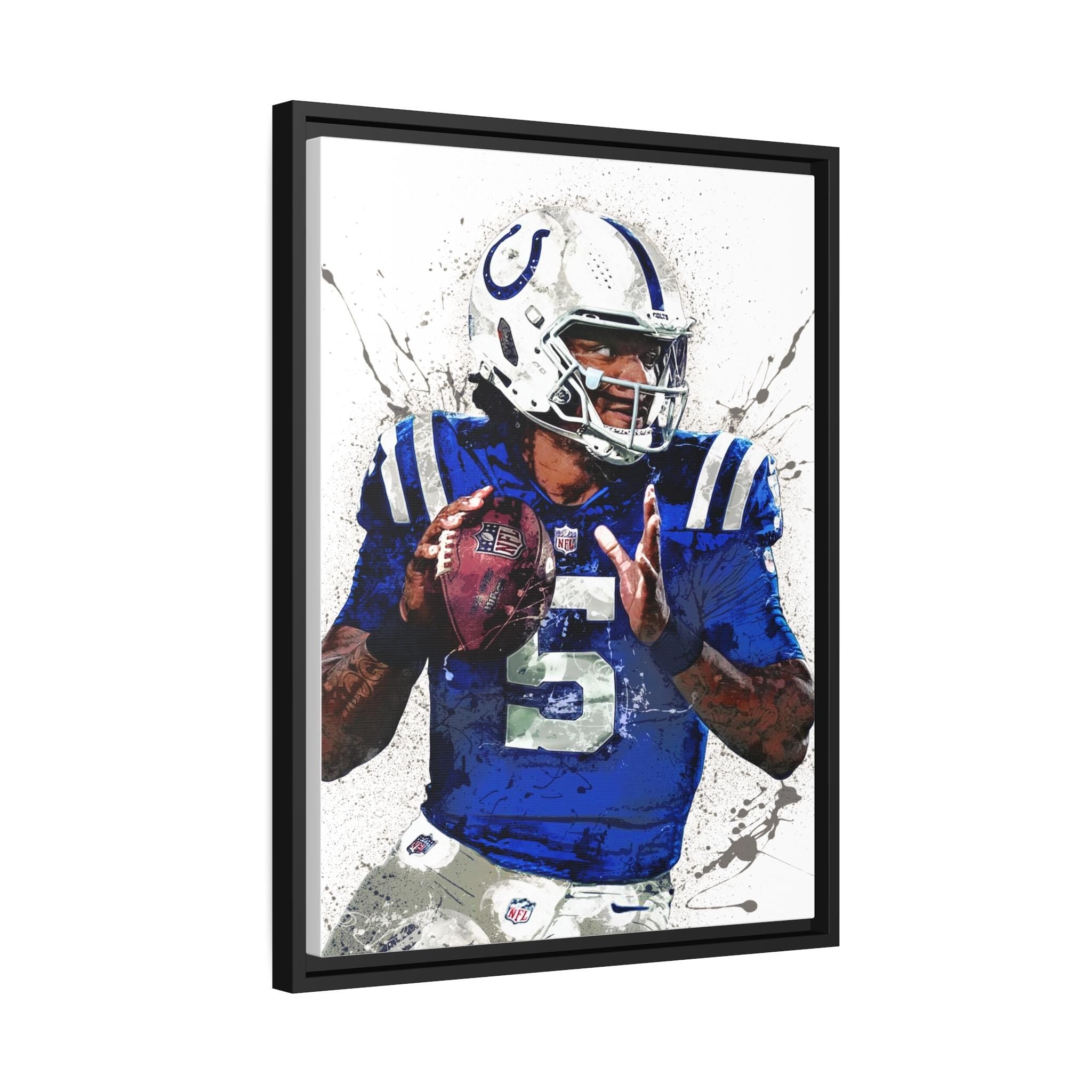 Anthony Richardson Poster, Indianapolis Colts, Gallery Canvas Wrap or Museum-Quality Poster, Fine Art, Man Cave, Kids room