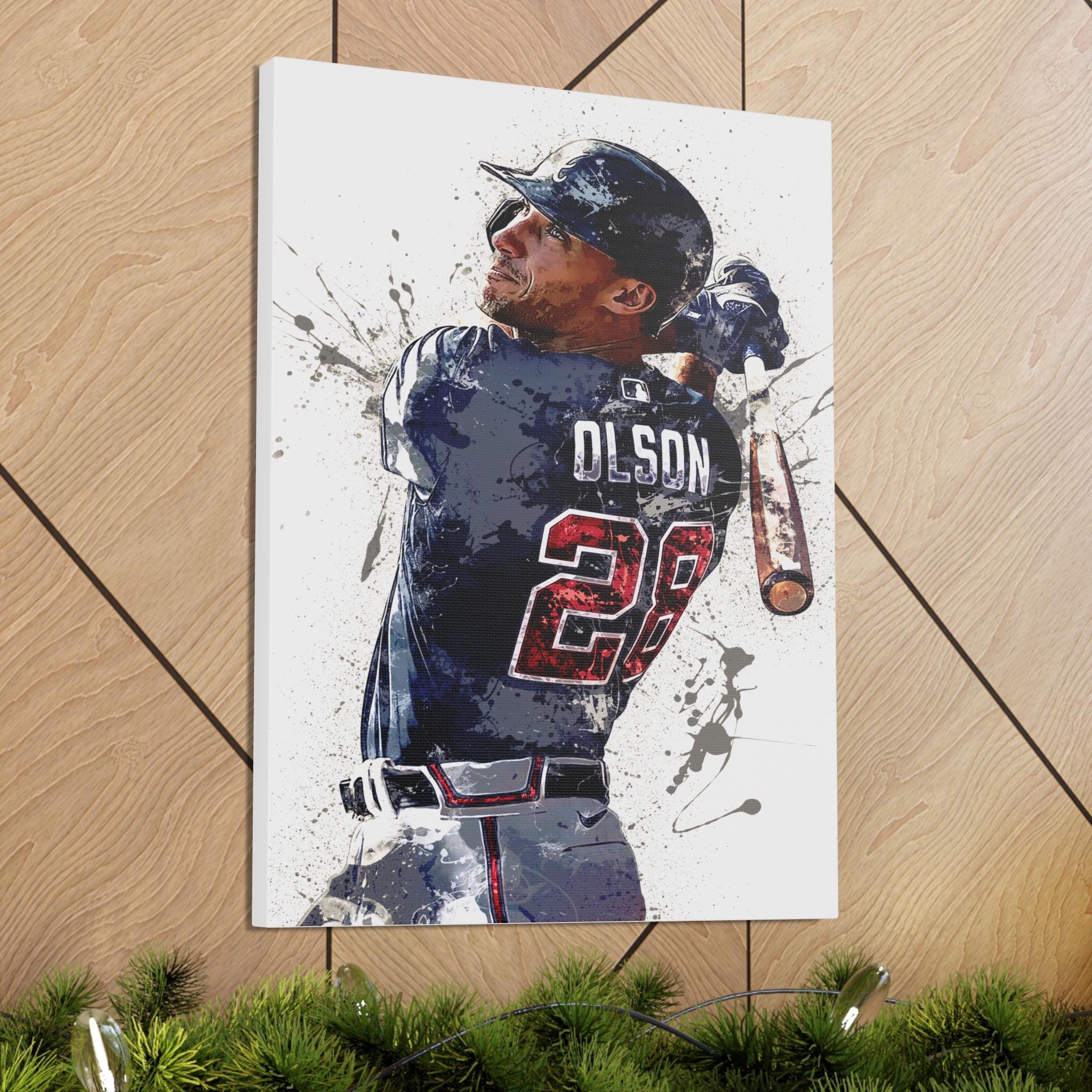 Matt Olson Poster, Atlanta Braves, Gallery Canvas Wrap, Fine Art, Wall Decor for Man Cave, Kids room, Dorm Room