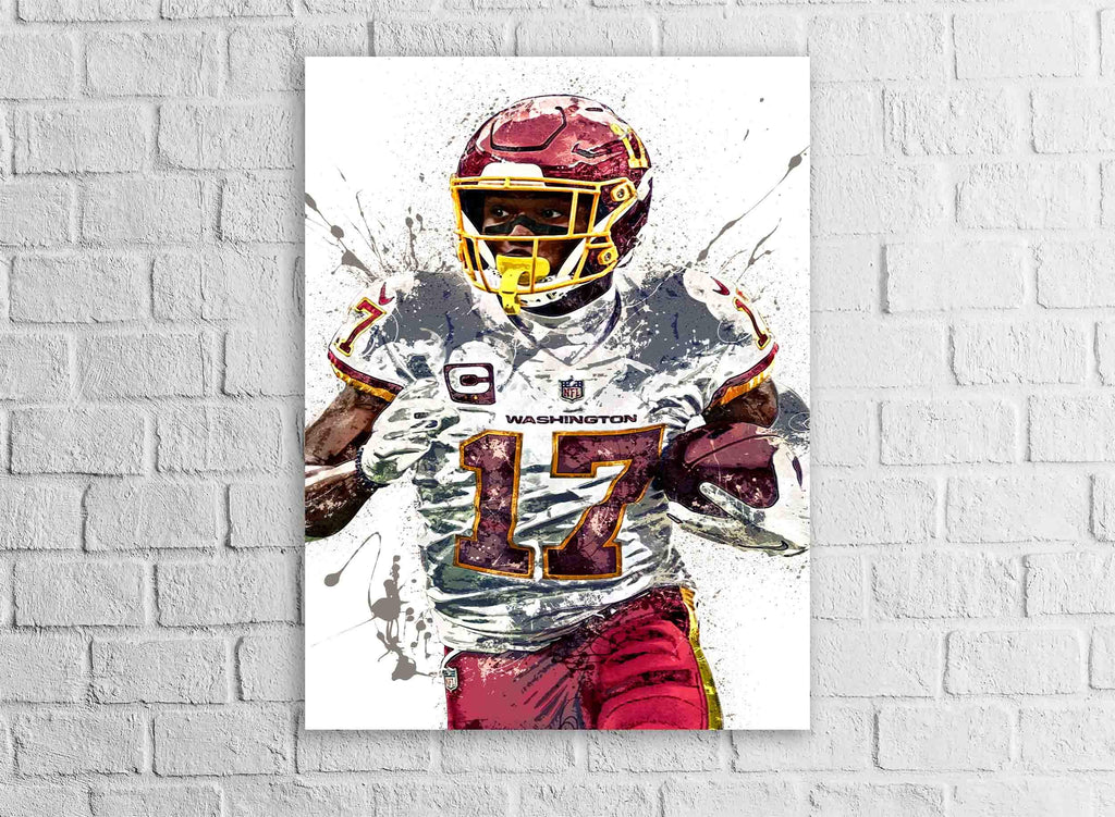 Terry McLaurin Poster, Washington Commanders, Gallery Canvas Wrap or Premium Poster, Fine Art, Man Cave, Kids room, Office