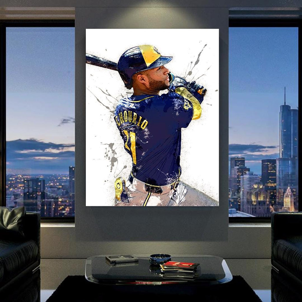 Jackson Chourio Poster: Milwaukee Brewers Art, Man Cave Decor