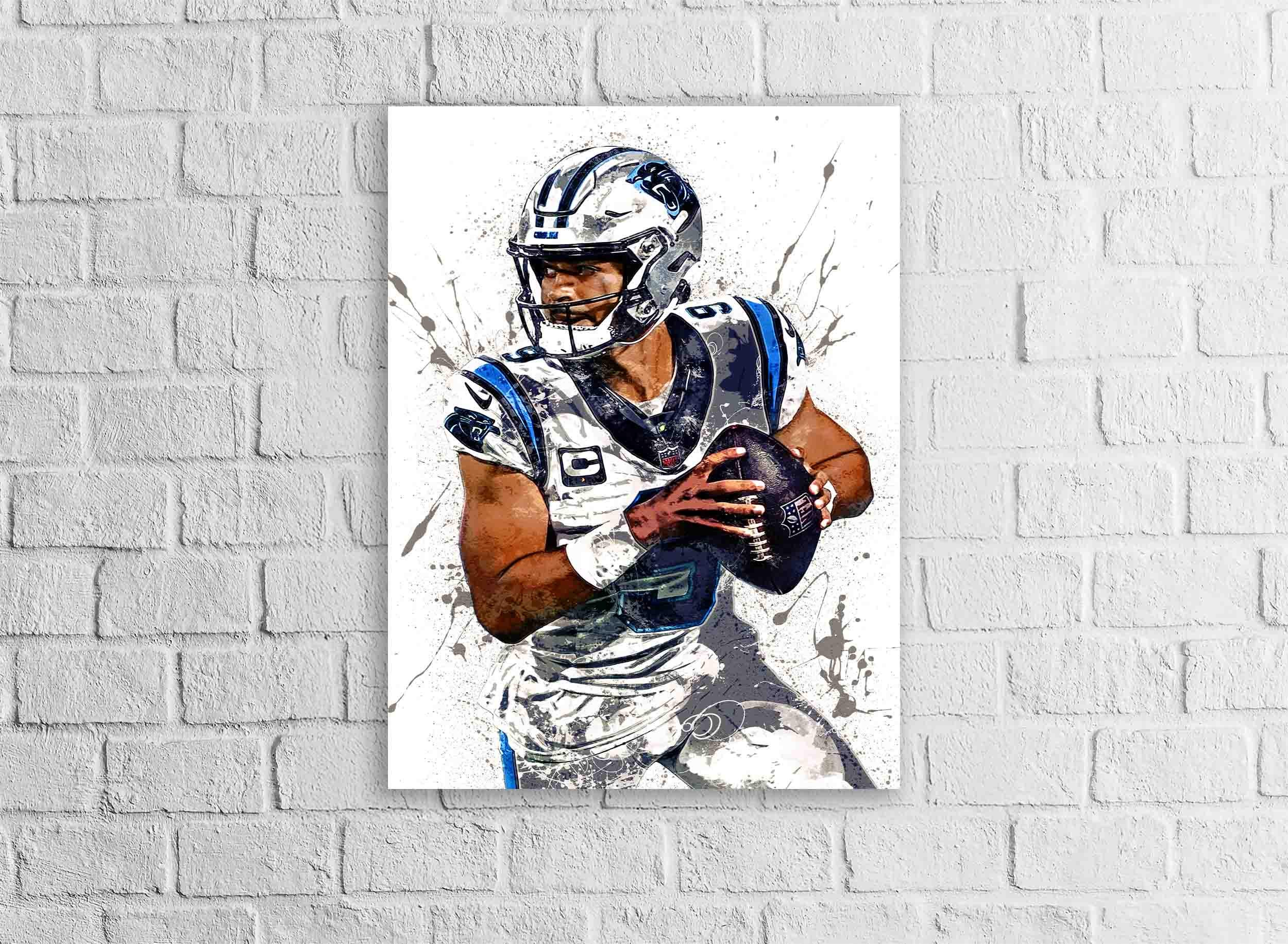 Bryce Young Poster, Carolina Panthers, Gallery Canvas Wrap, Museum-Quality Poster, Wall Art, Man Cave, Kids room, Office