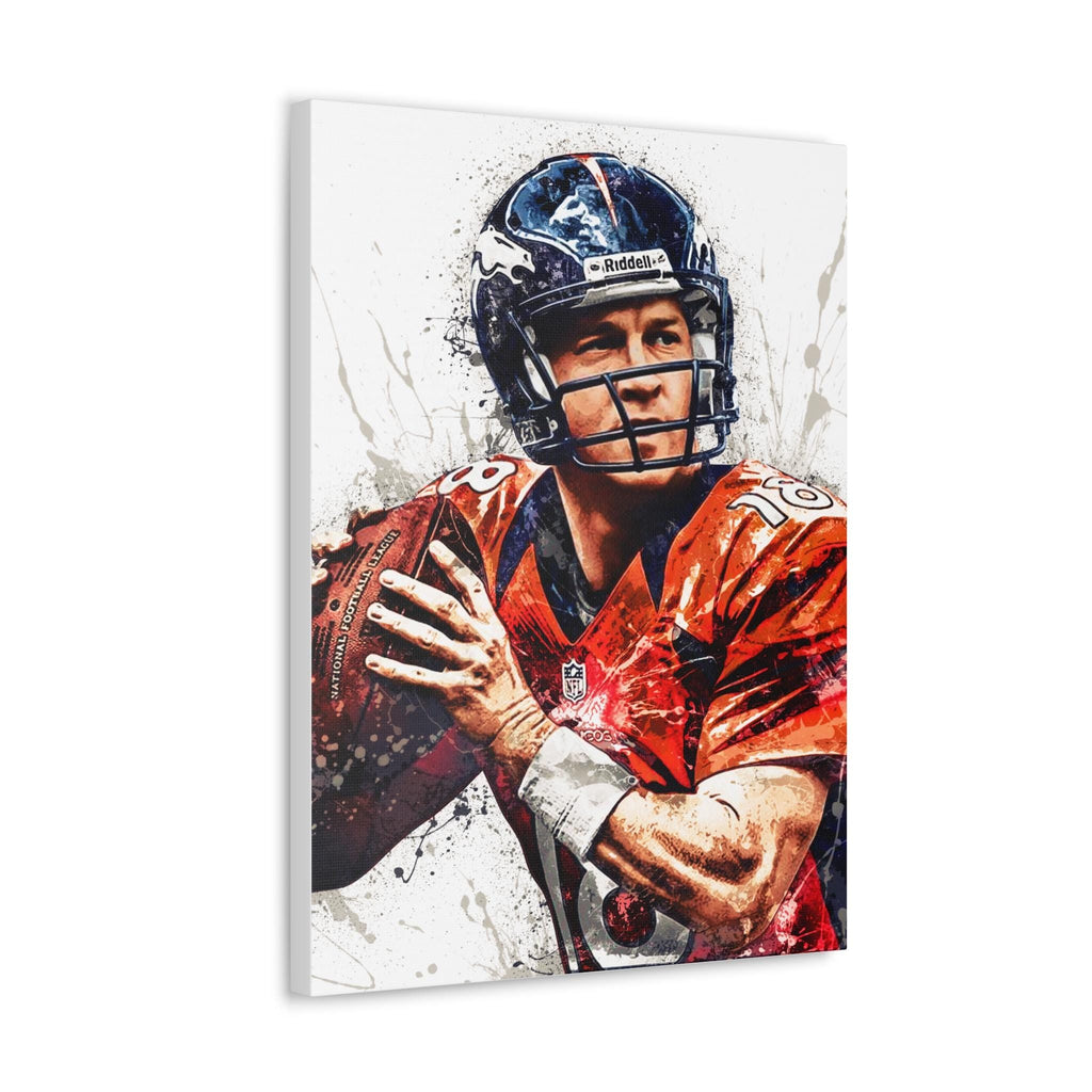 Peyton Manning - Denver Broncos Fine Art Poster or Canvas Wrap: Sports Fan Gift