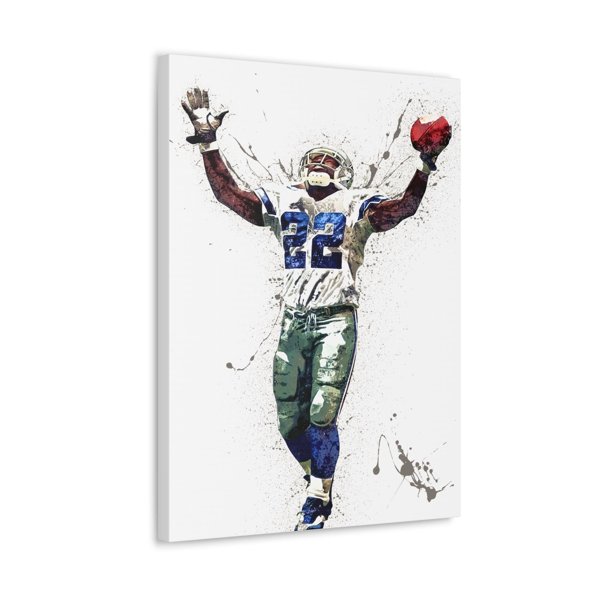 Emmitt Smith Dallas Cowboys Art: Museum-Quality Football Poster or Canvas